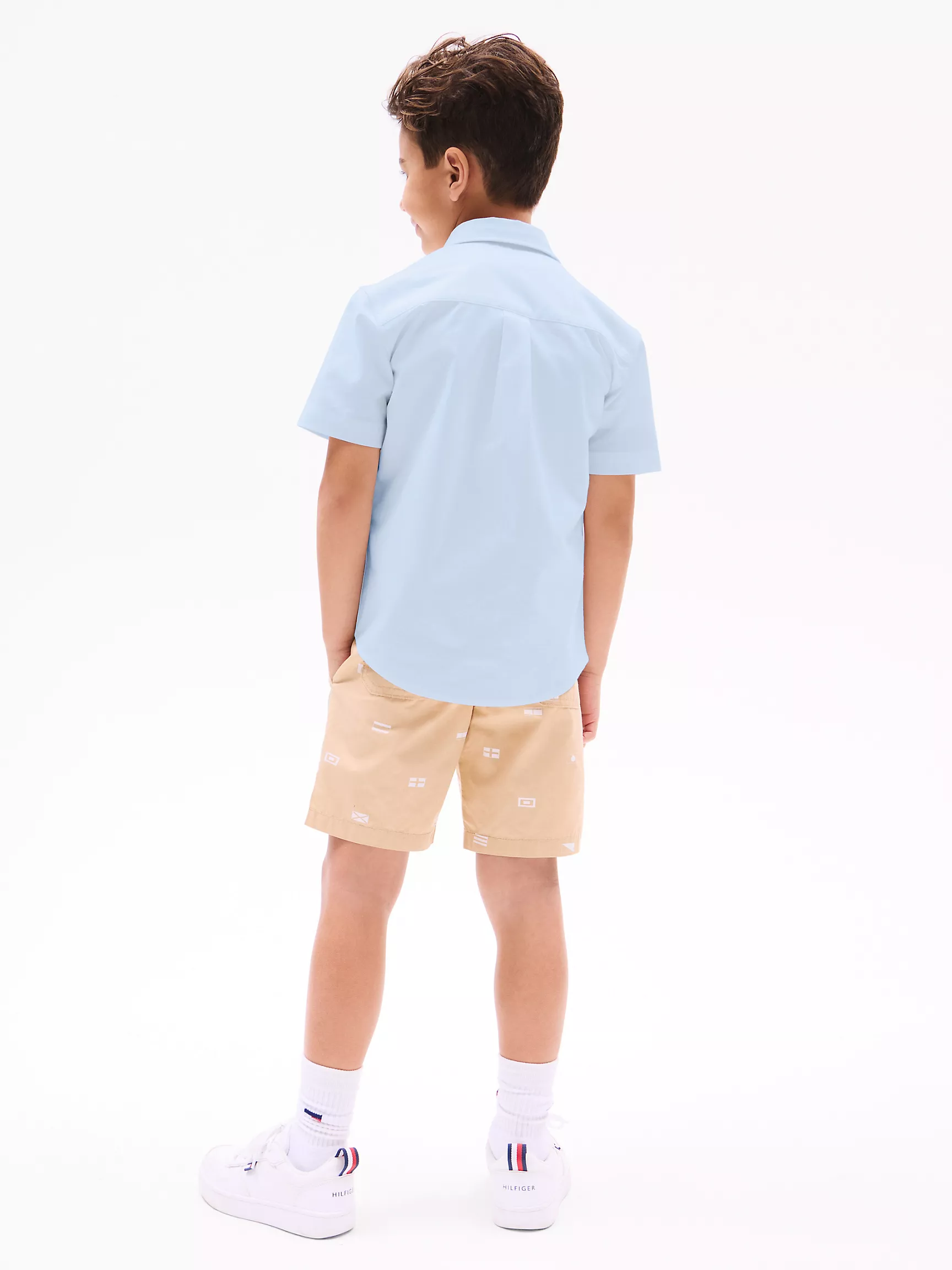 Рубашка для мальчика Tommy Hilfiger, Детская рубашка из эластичного оксфорда с мини-монограммами