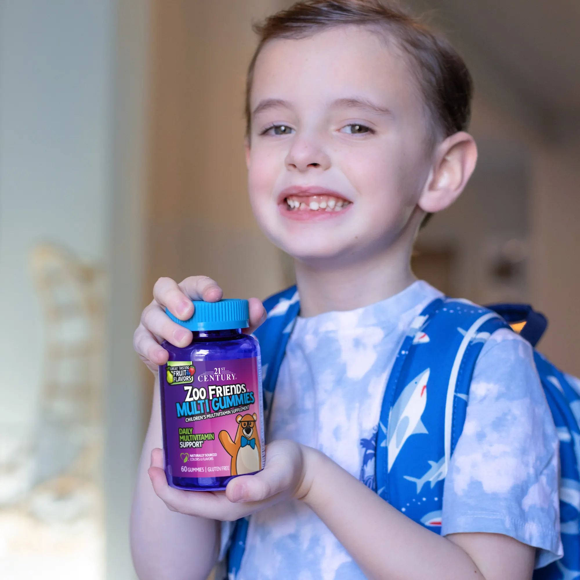 21st Century, Zoo Friends, мультивитамины, фрукты, 60 жевательных таблеток