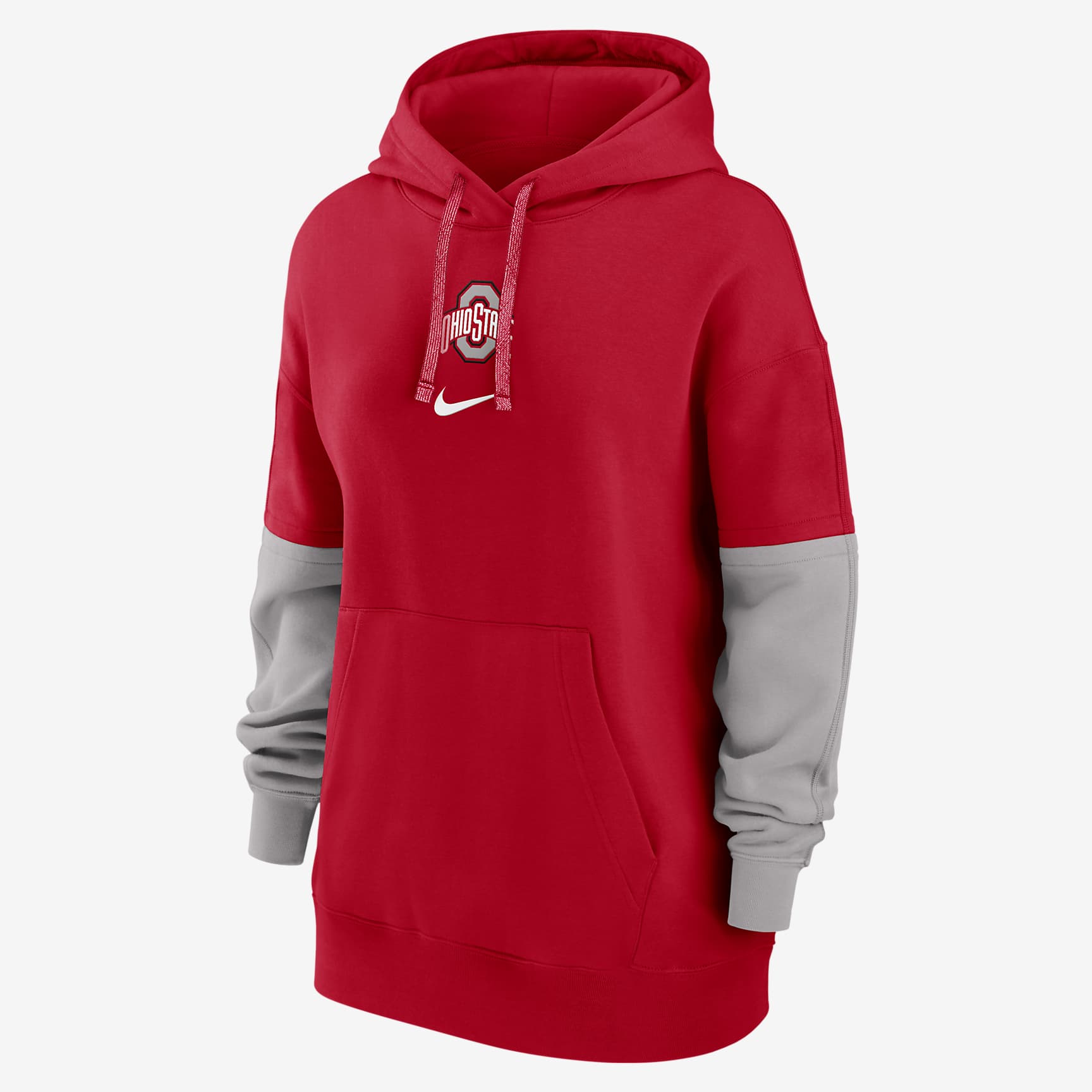 Ohio State Buckeyes Sideline Essential Women's Nike College Pullover Hoodie