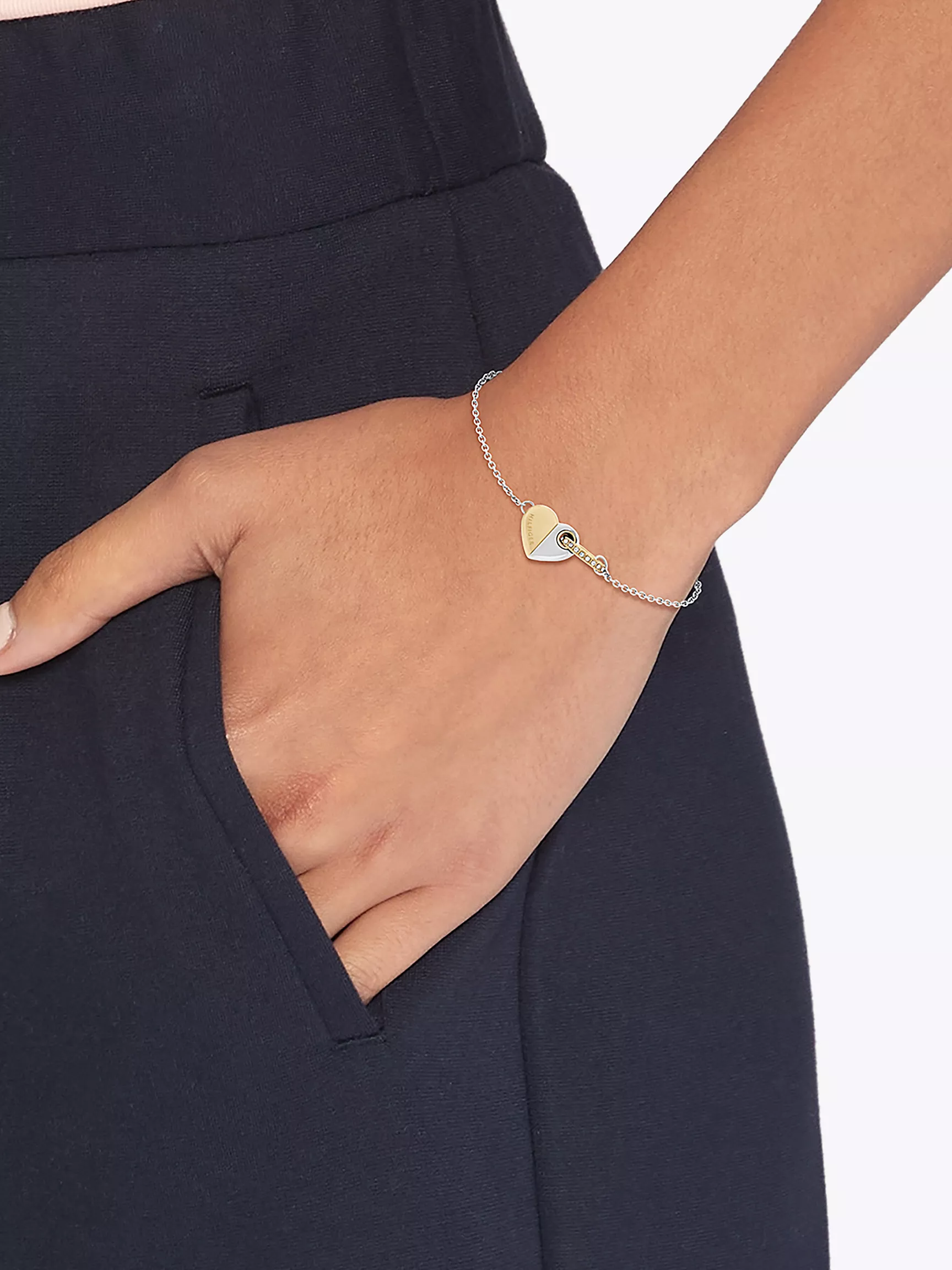 Женский браслет Tommy Hilfiger, Двухцветный браслет в форме сердца