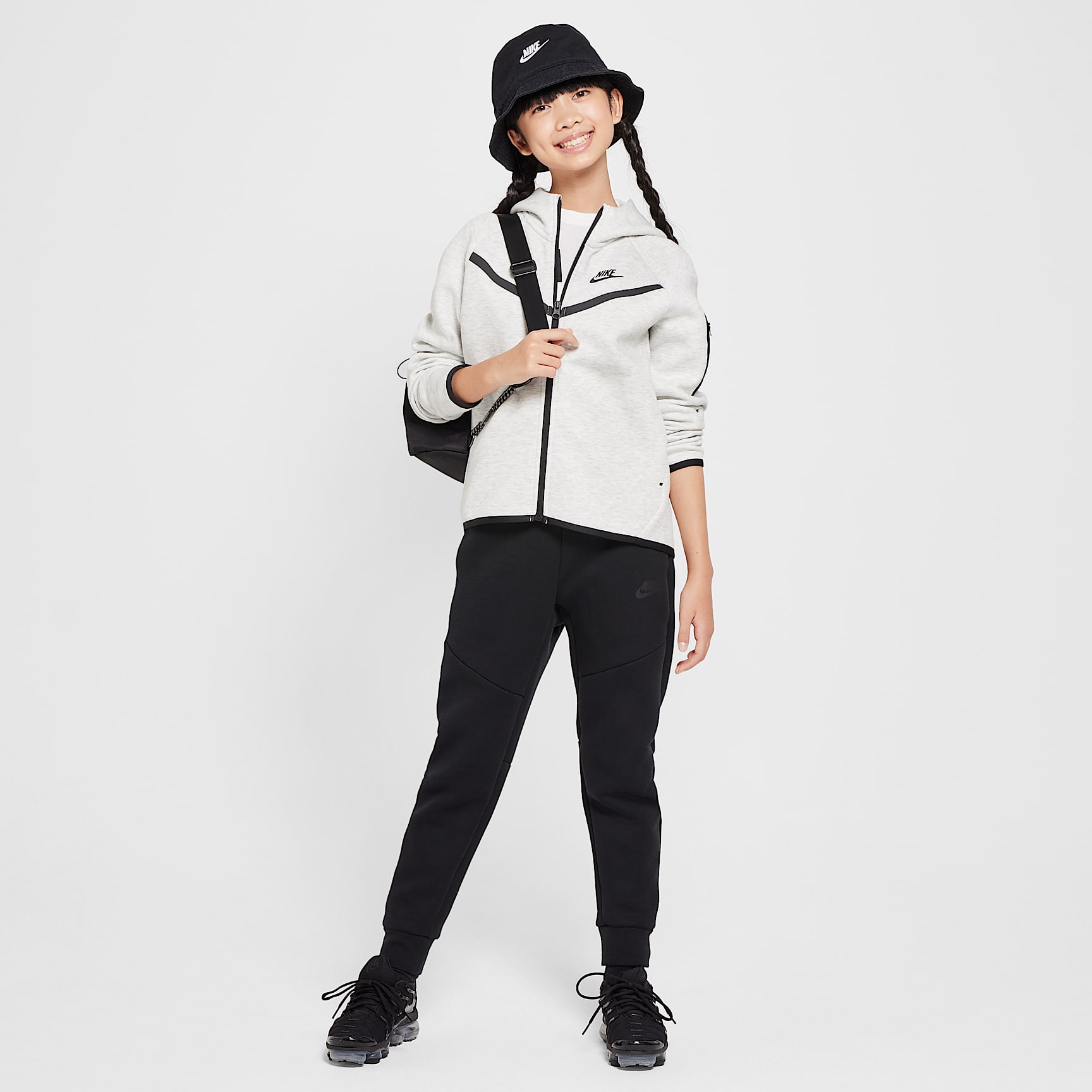 Nike Sportswear Tech Fleece Girls' Full-Zip Hoodie