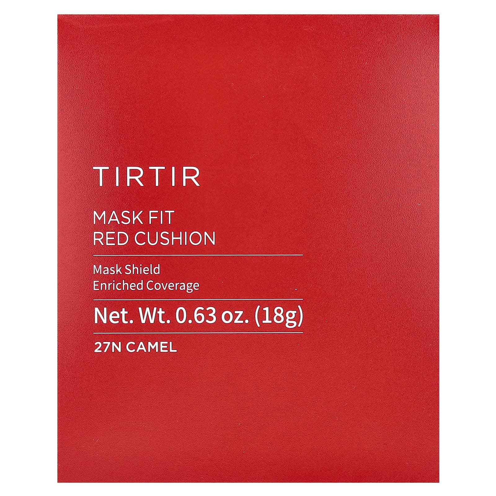 TIRTIR, Mask Fit Red Cushion, кушон, 27N Camel, 18 г (0,63 унции)