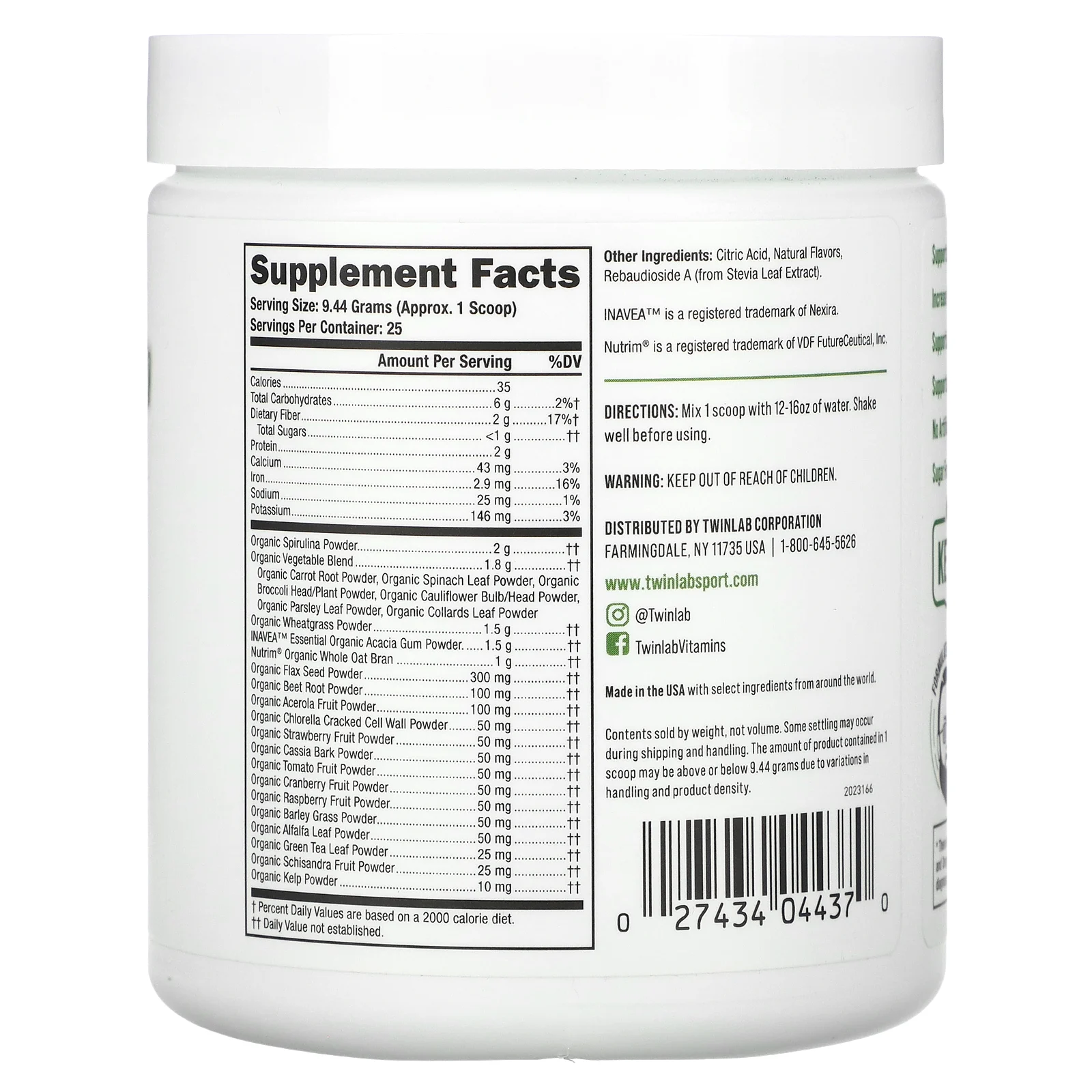 Twinlab, Sport Greens, лимон и лайм, 236 г (8,3 унции)