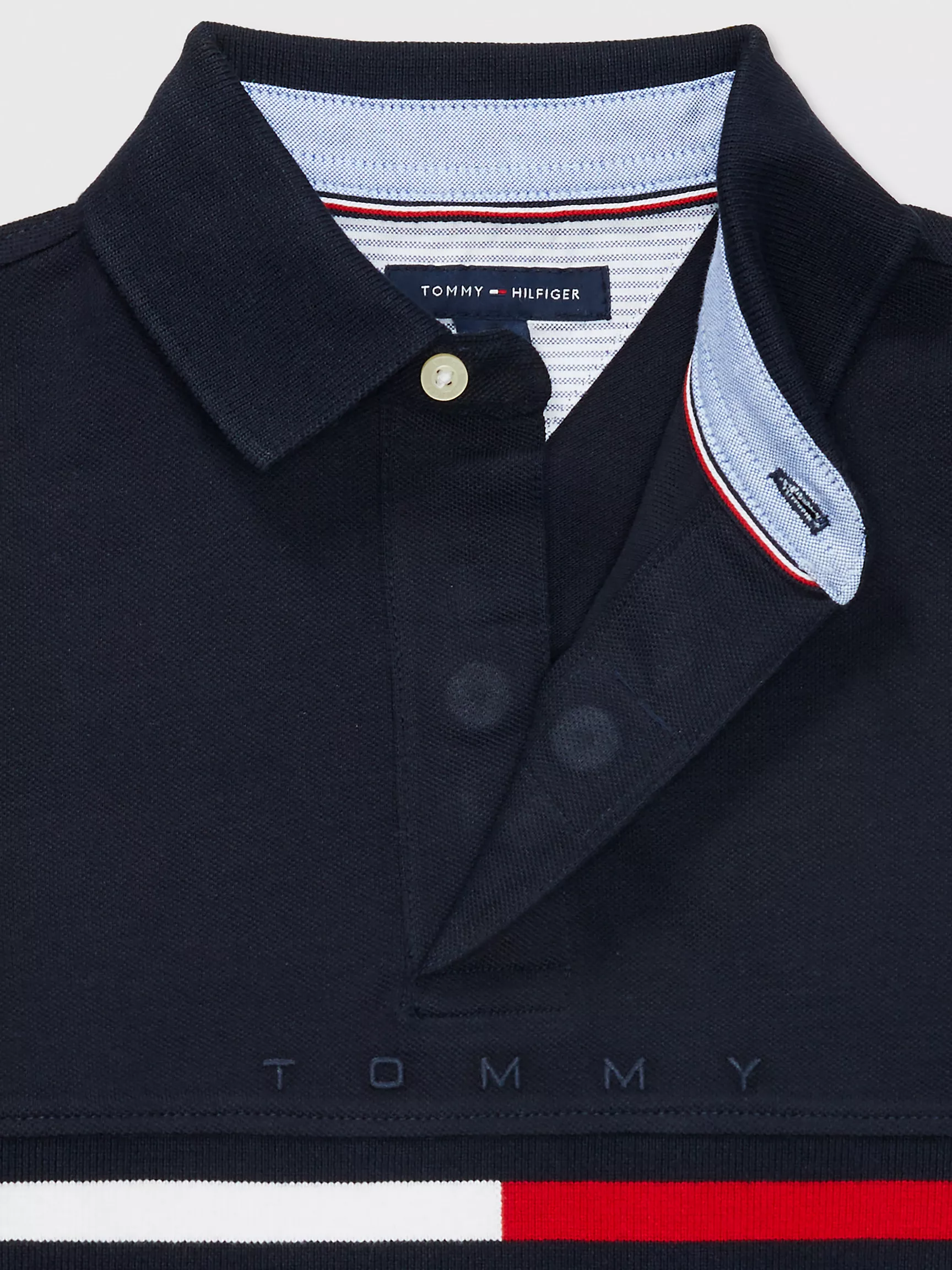 Рубашка-поло для мальчиков Tommy Hilfiger, Поло с флаговыми полосками и логотипом