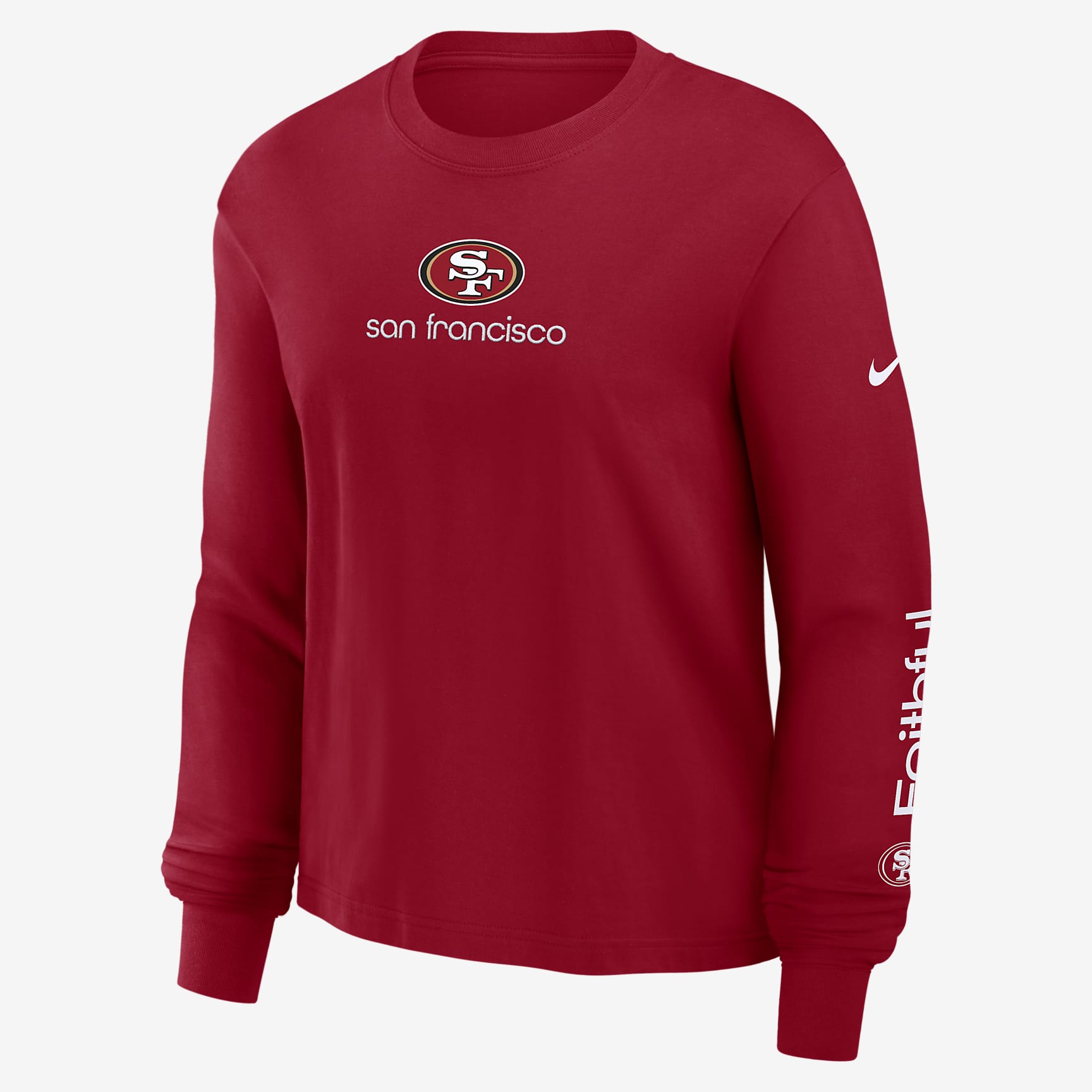 San Francisco 49ers Boxy Women's Nike NFL Long-Sleeve T-Shirt