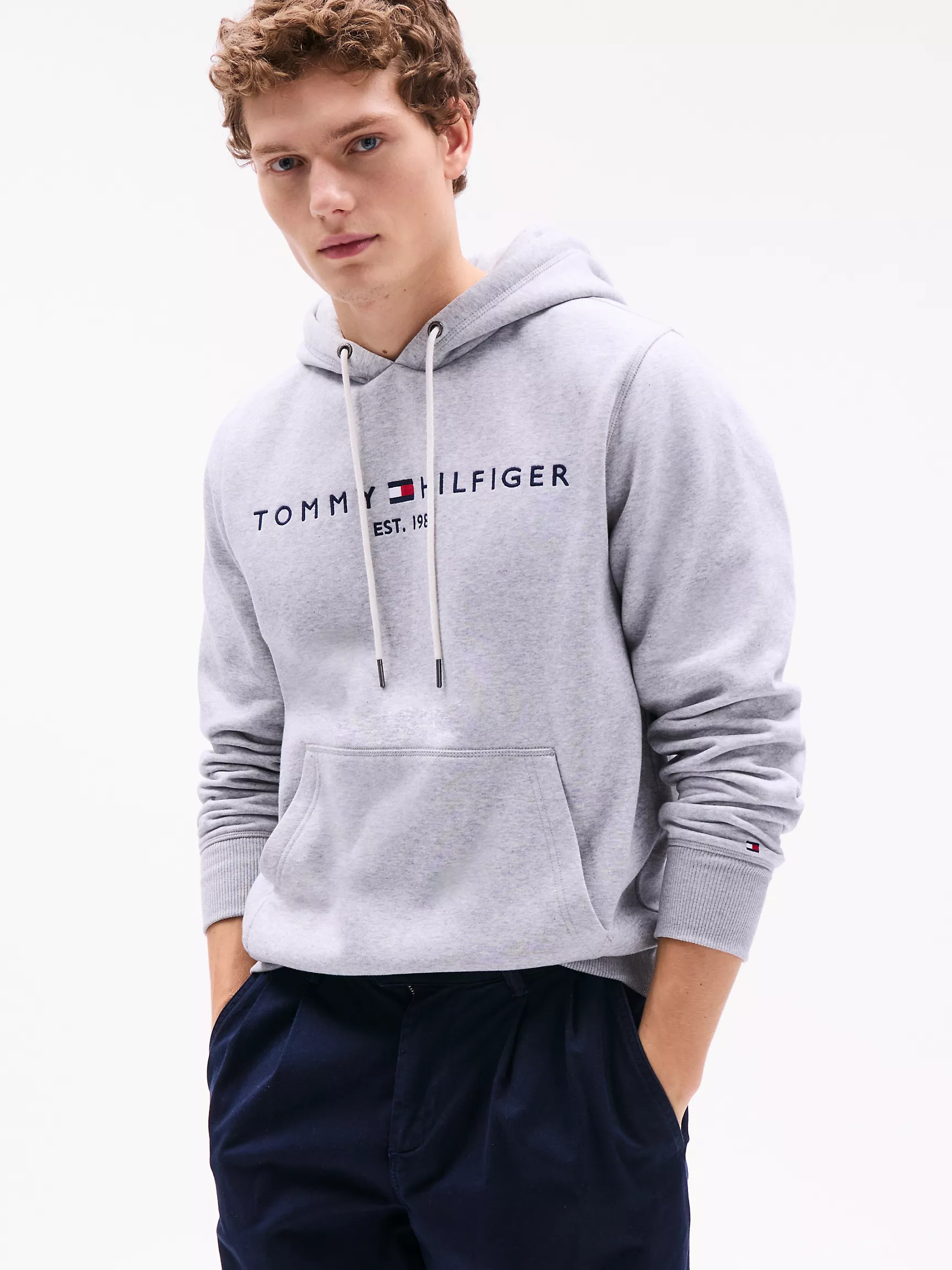Мужское худи Tommy Hilfiger, Худи с вышитым логотипом Tommy