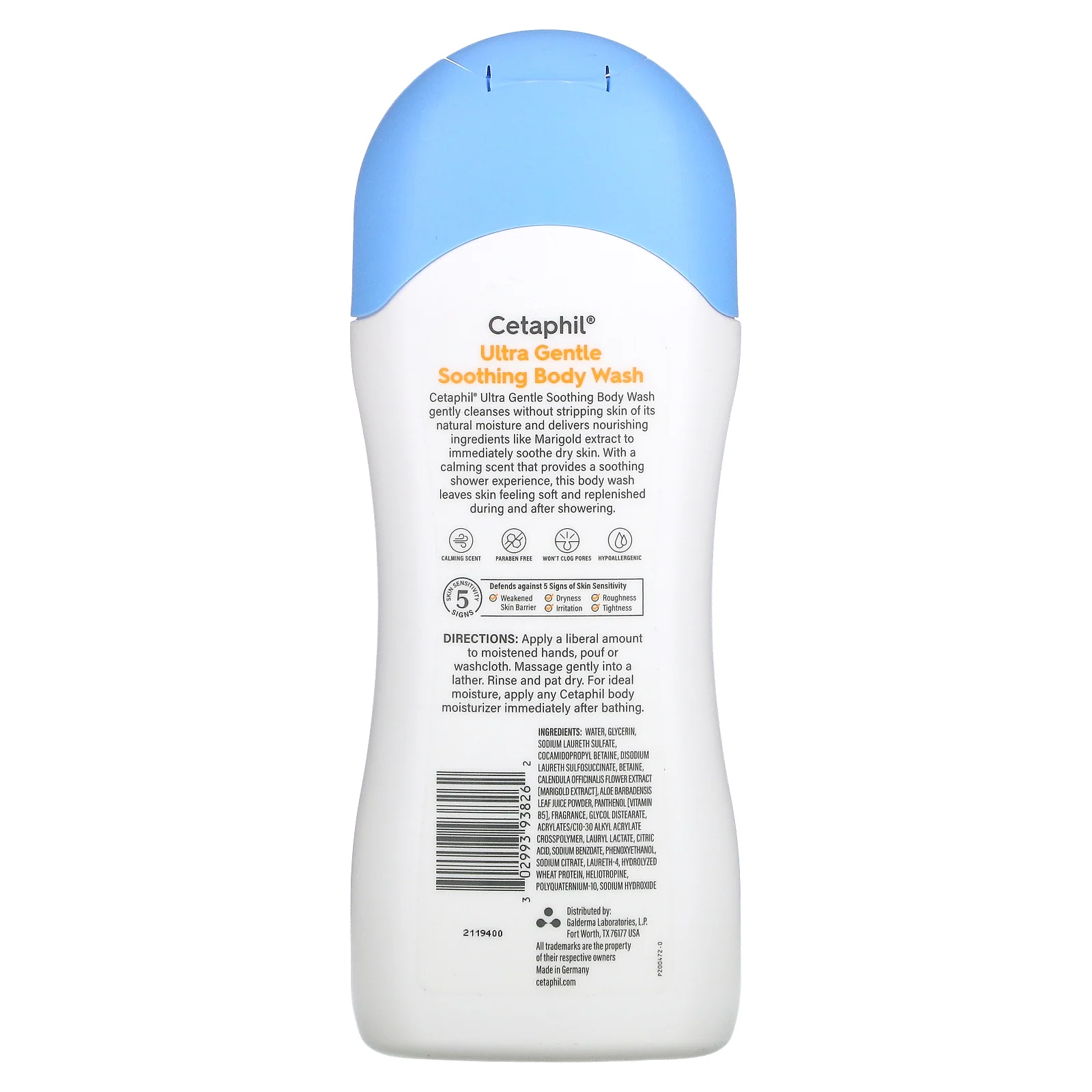 Cetaphil, Ультра нежное успокаивающее гель для душа, 500 мл (16,9 жидк. Унции)