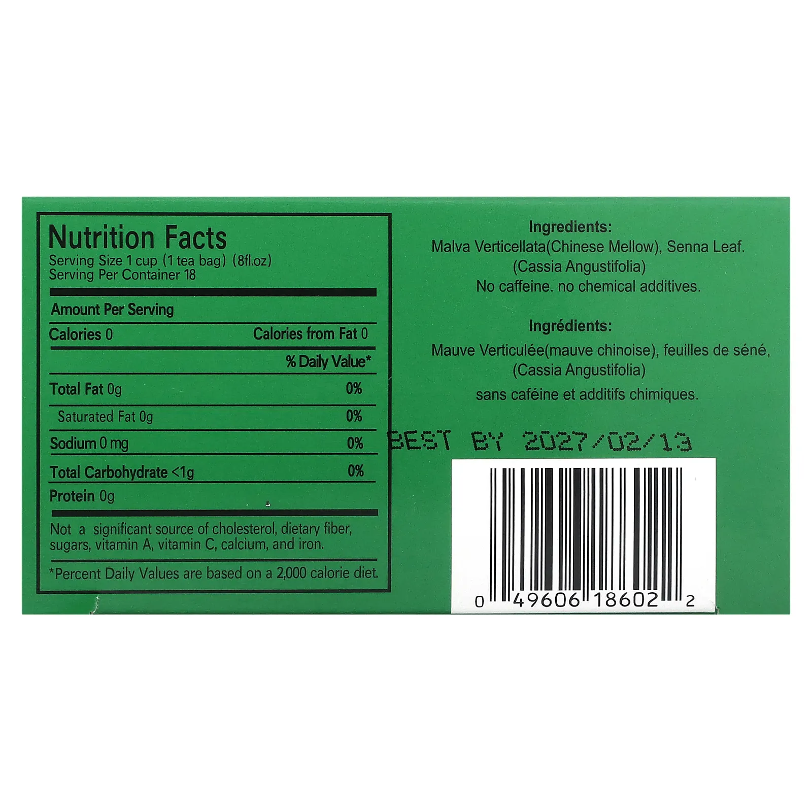 Uncle Lee's Tea, Dieters' 100% натуральный травяной напиток, без кофеина, 18 чайных пакетиков, 36 г (1,27 унции)