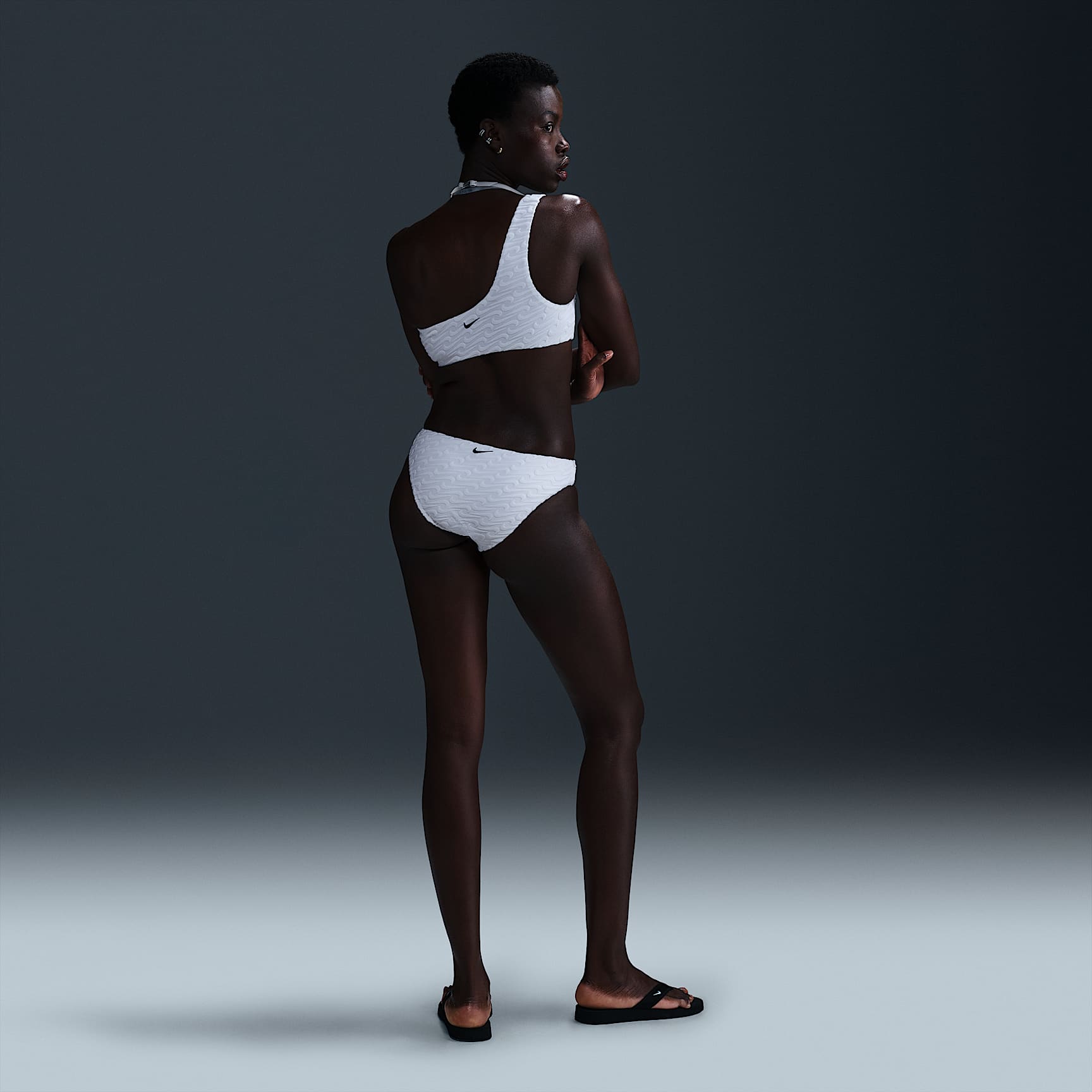 Nike Swim Swoosh Link Women's Terry Hipster Bikini Bottom