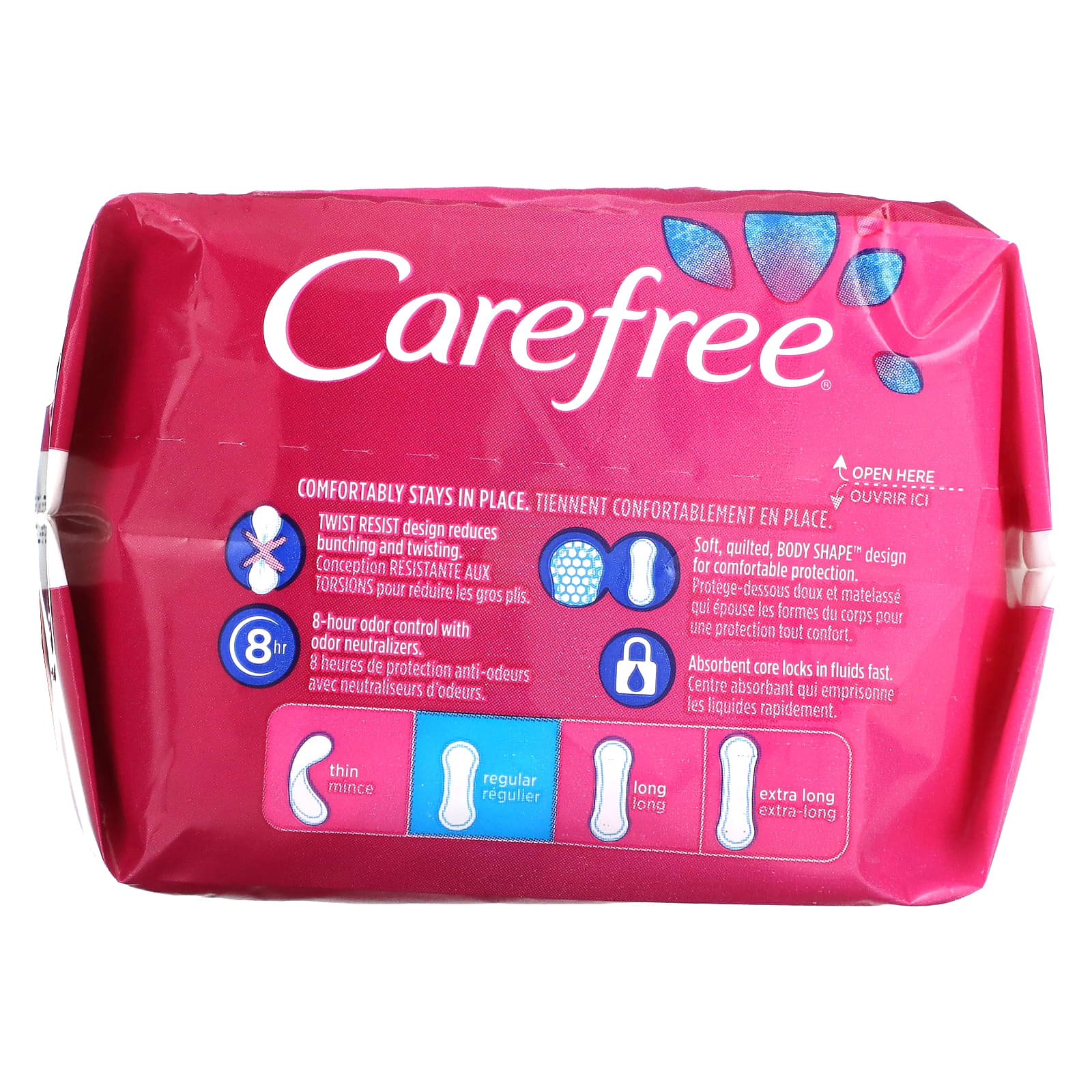 Carefree, Acti-Fresh, ежедневные вкладыши, обычные, без запаха, 20 вкладышей