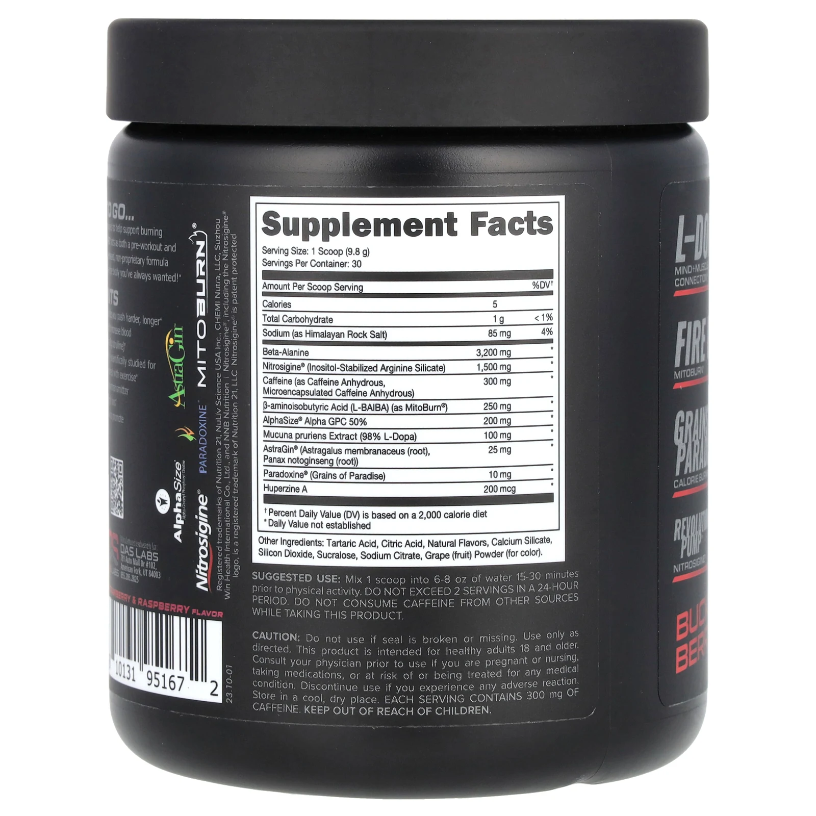 Bucked Up, LFG Burn, предтренировочный комплекс, со вкусом ягод, 294 г (10,4 унции)