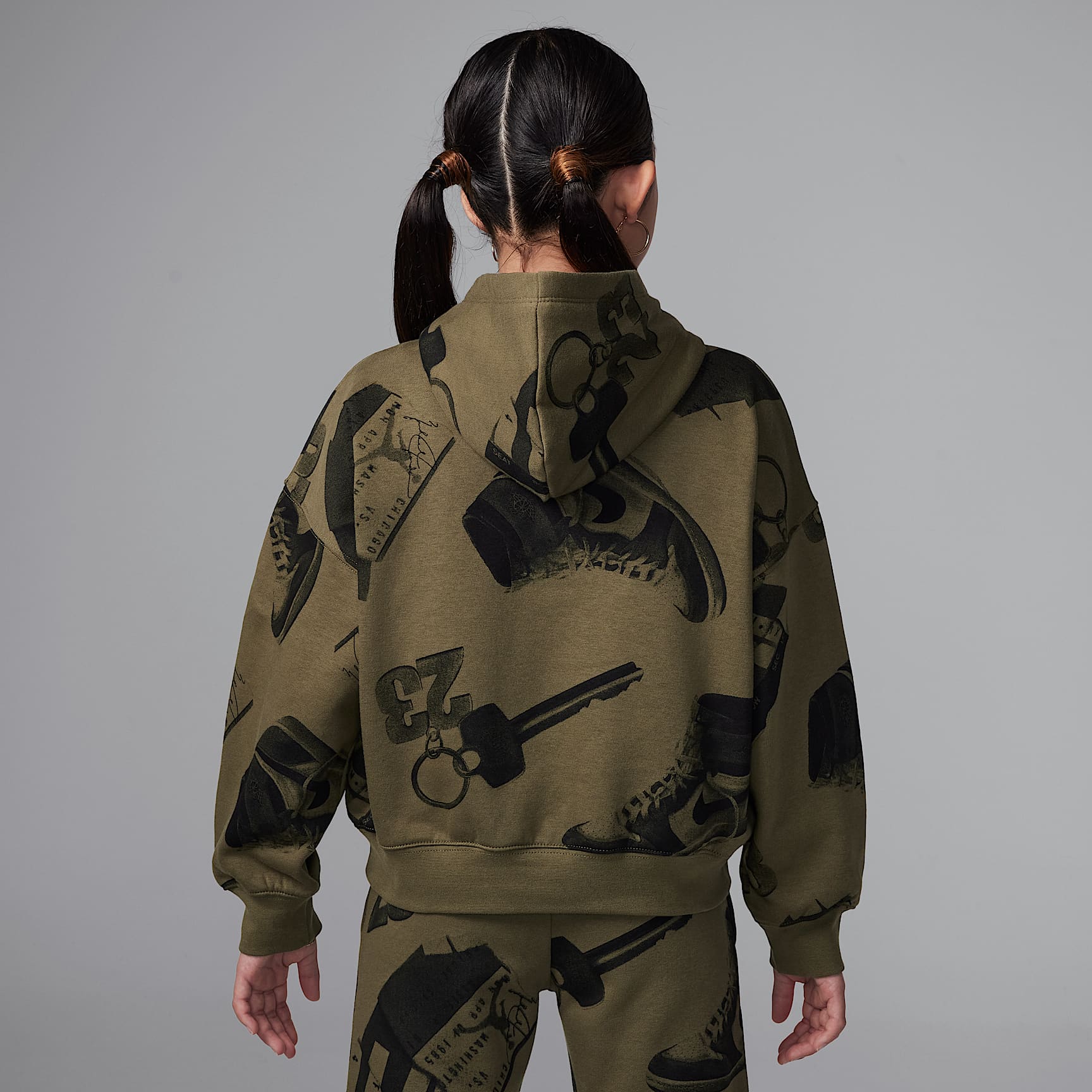 Jordan Brooklyn Fleece Big Kids' Printed Pullover Hoodie