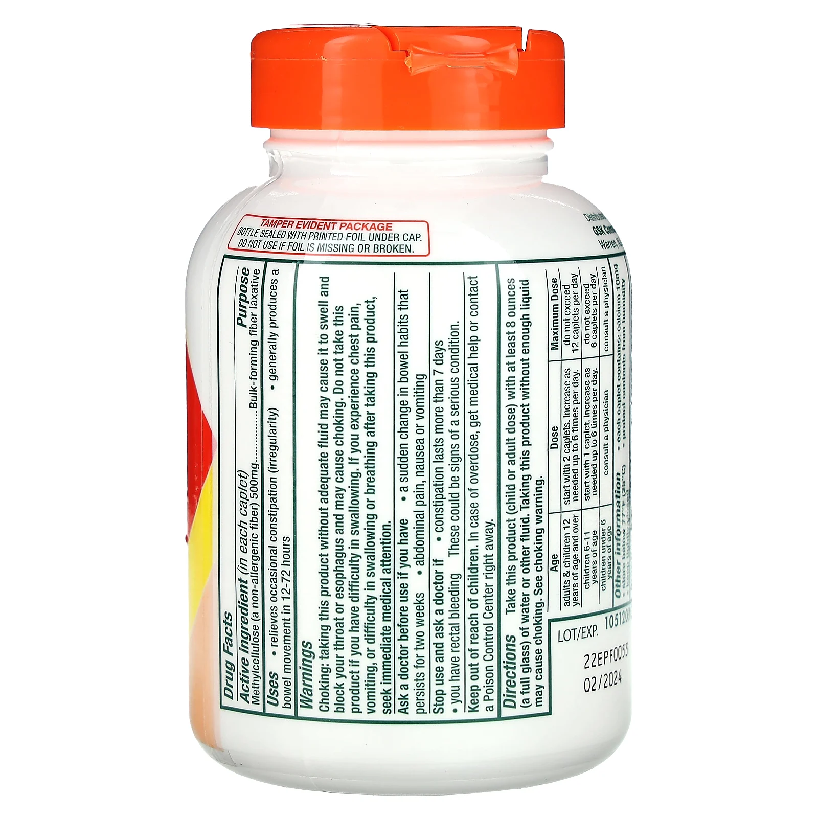 Citrucel, Метилцеллюлозная клетчатка для лечения неровностей, 180 клетчатых капсул