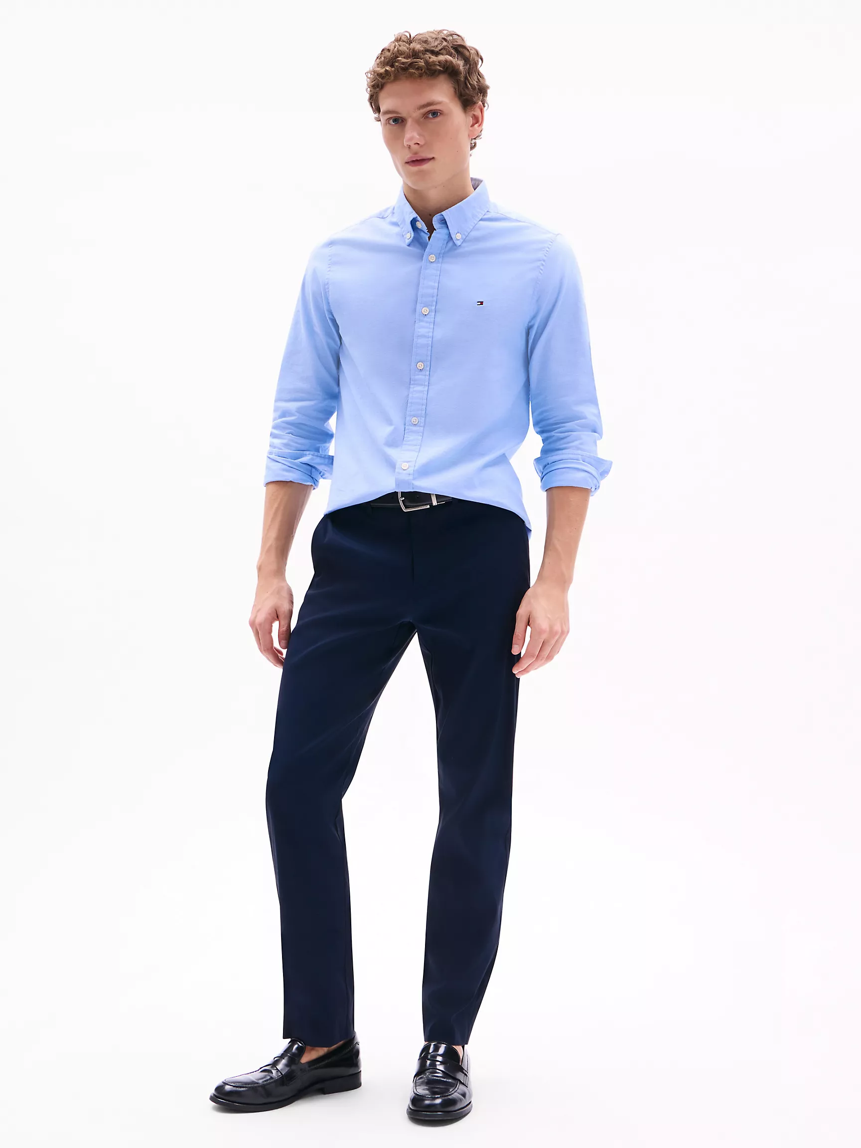 Мужская рубашка Tommy Hilfiger, Приталенная рубашка из оксфорда