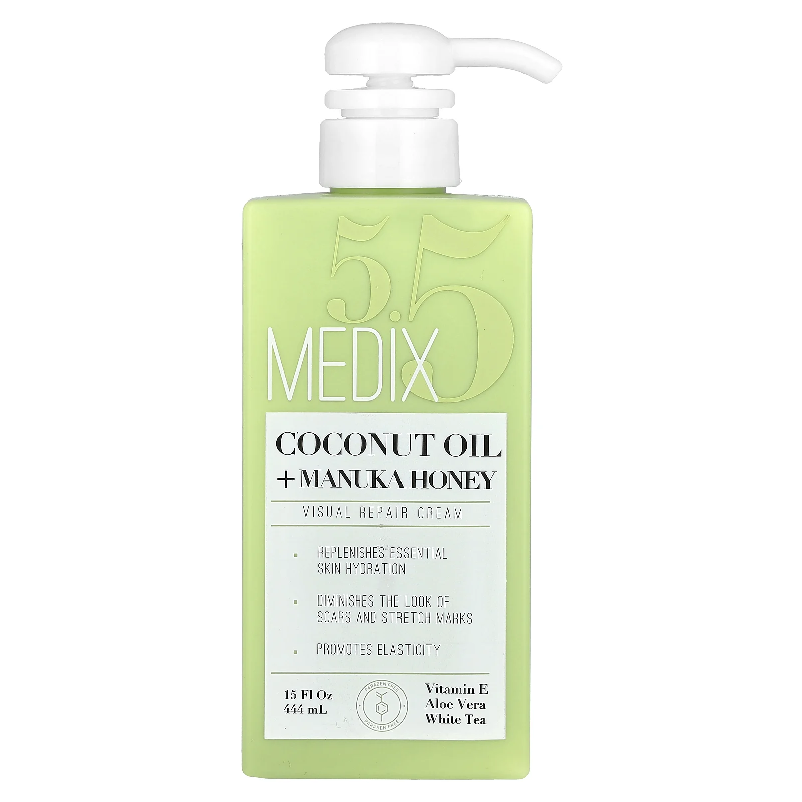 Medix 5.5, Кокосовое масло + мед манука, крем для восстановления кожи, 15 жидких унций (444 мл)