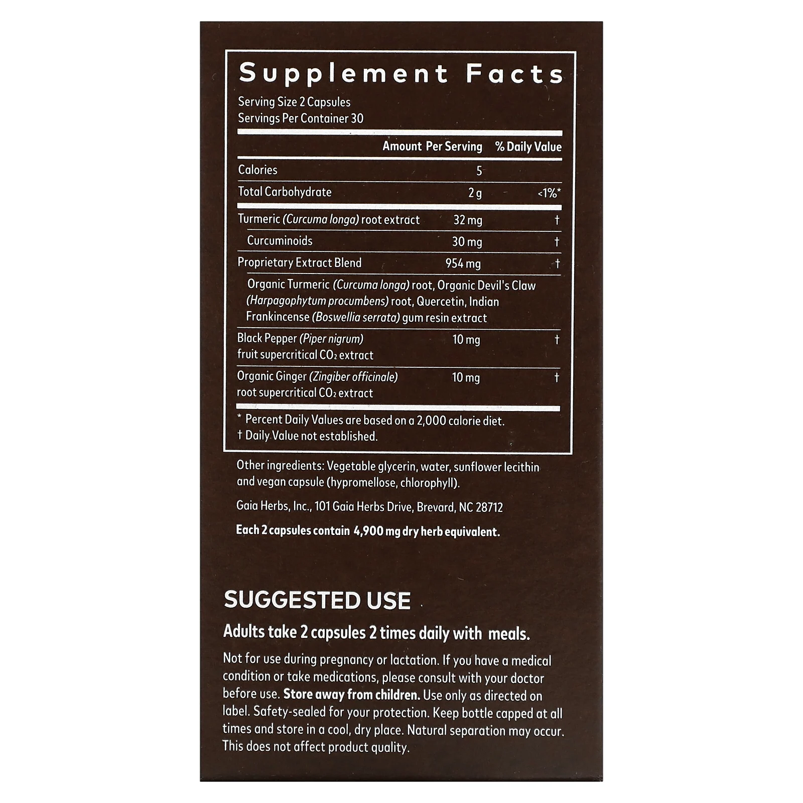 Gaia Herbs, Turmeric Supreme, для суставов, 60 веганских капсул с жидкостью Phyto-Caps