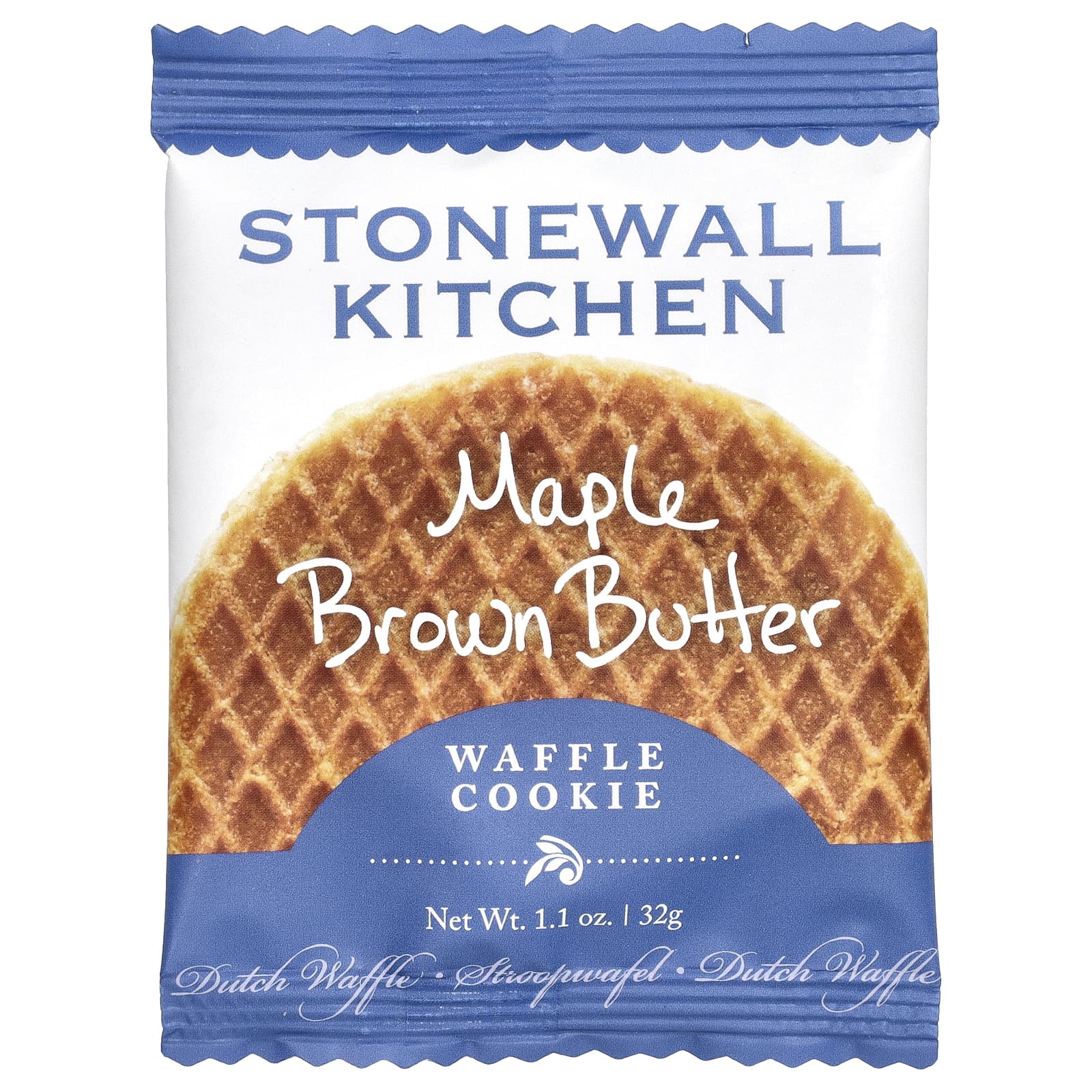 Stonewall Kitchen, вафельное печенье, с кленовым сиропом и коричневым маслом, 8 голландских вафель по 32 г (1,1 унции)