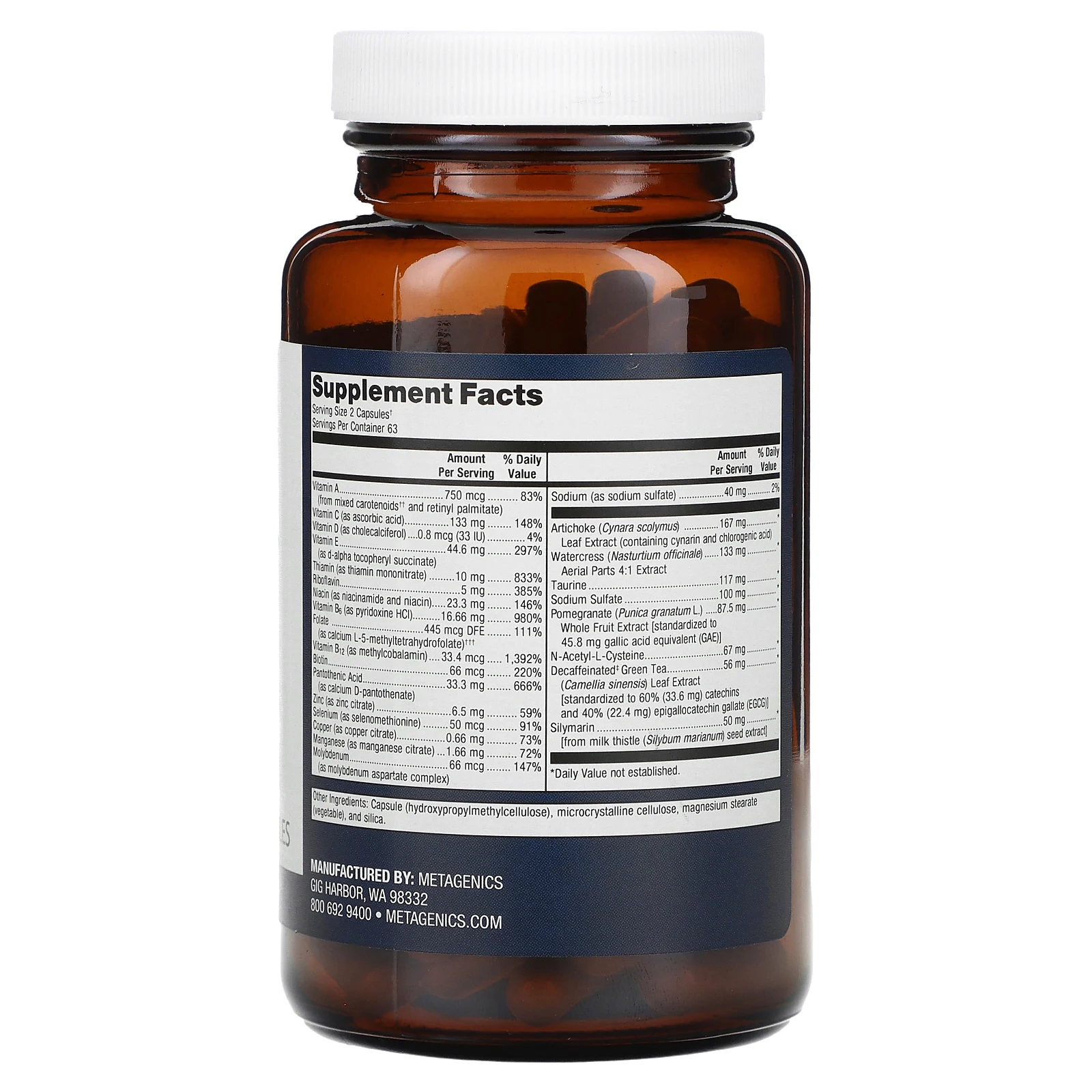 Metagenics, AdvaClear`` 126 капсул