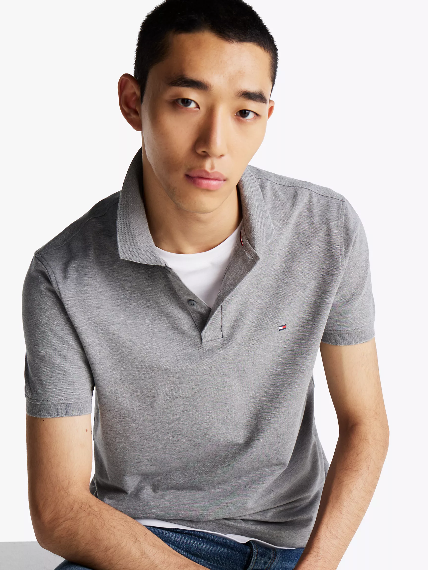 Мужское поло Tommy Hilfiger, Стандартное поло из технологичного пике