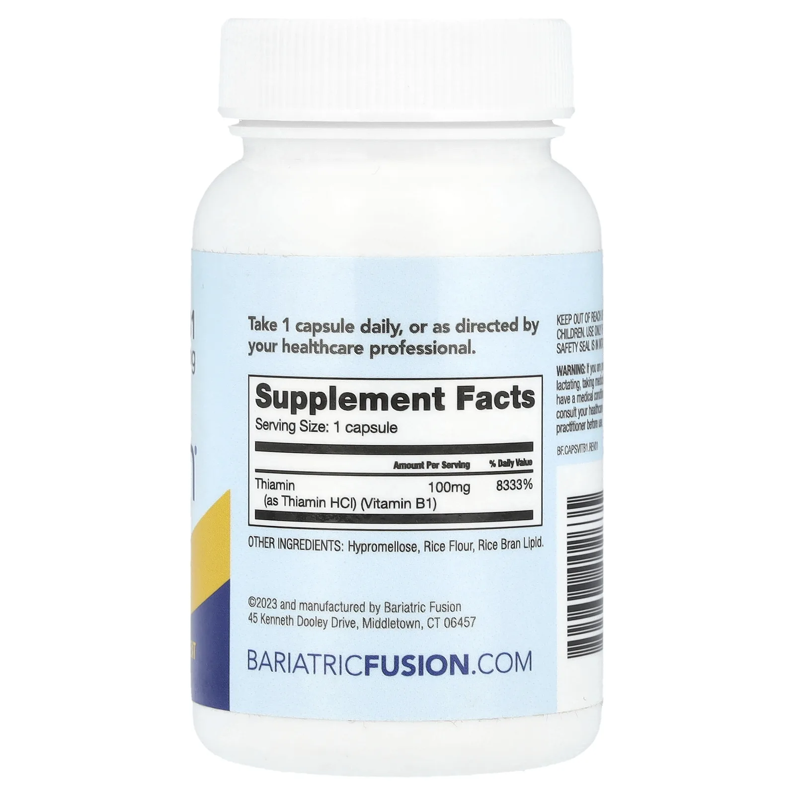 Bariatric Fusion, Витамин B1, 100 мг, 90 капсул