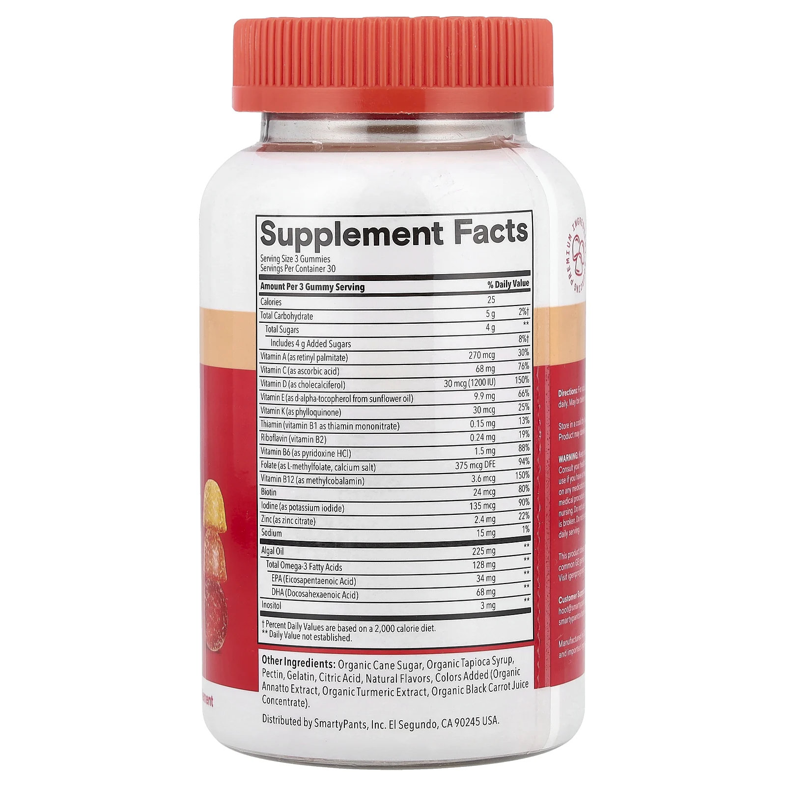 SmartyPants, Multi Plus, мультивитамины и омега, жевательные таблетки, лимон, апельсин и клубника с бананом, 90 жевательных таблеток