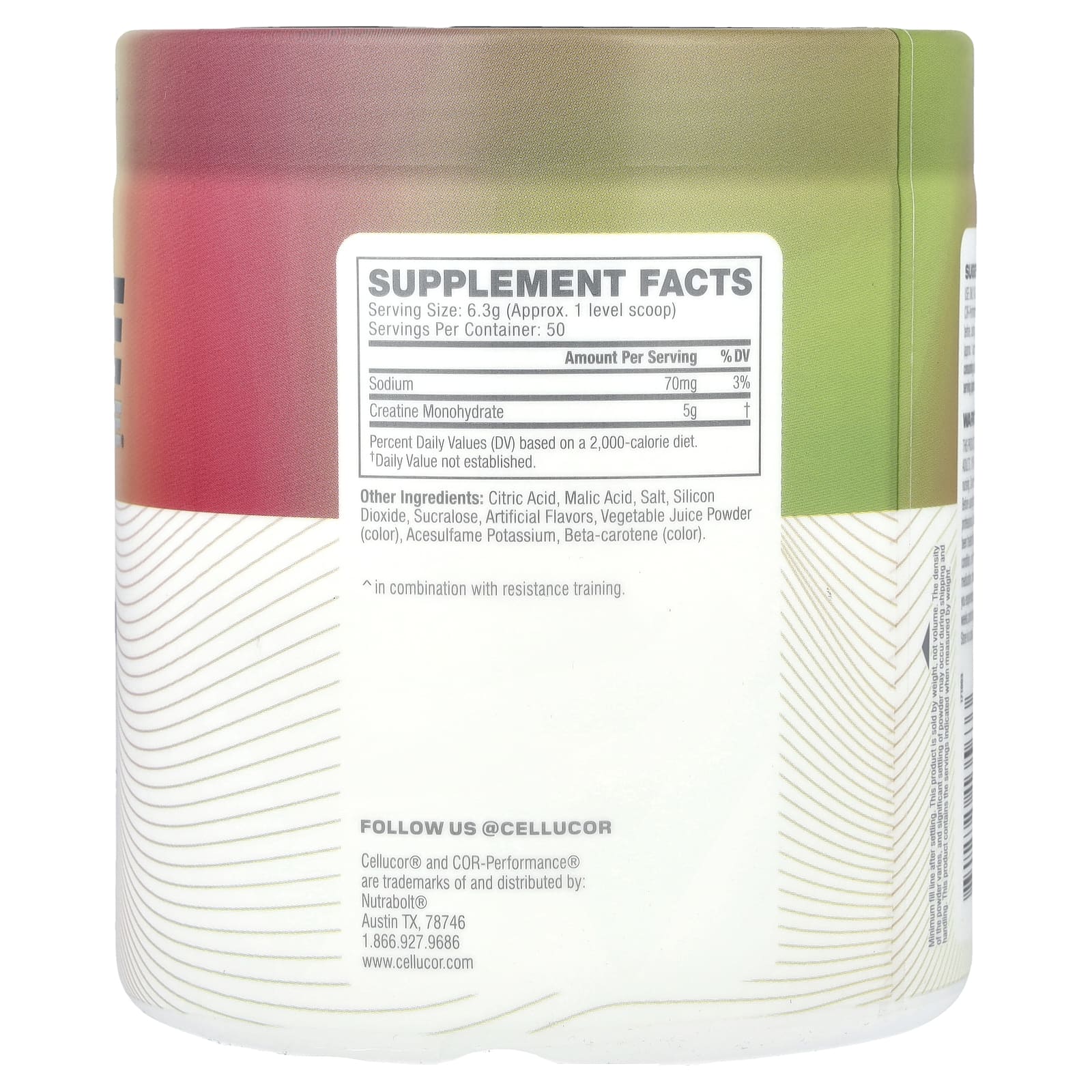 C4 / Cellucor, Creatine COR-Performance®, арбуз, 315 г (11,1 унции)