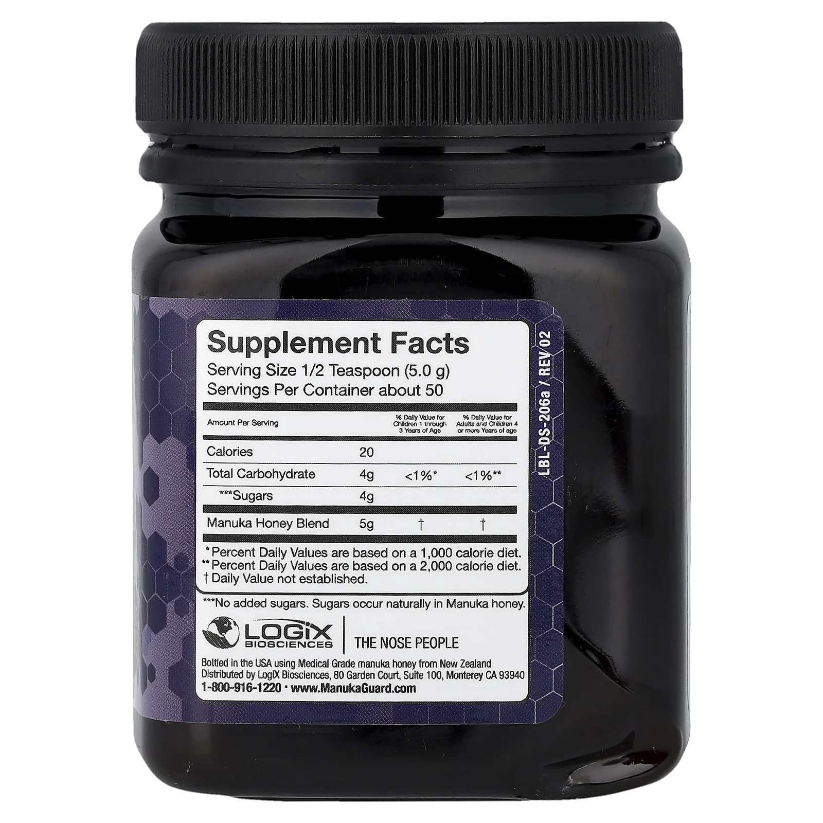 ManukaGuard, средство для боли в горле, мед манука, MGO 200, 250 г (8,8 унции)