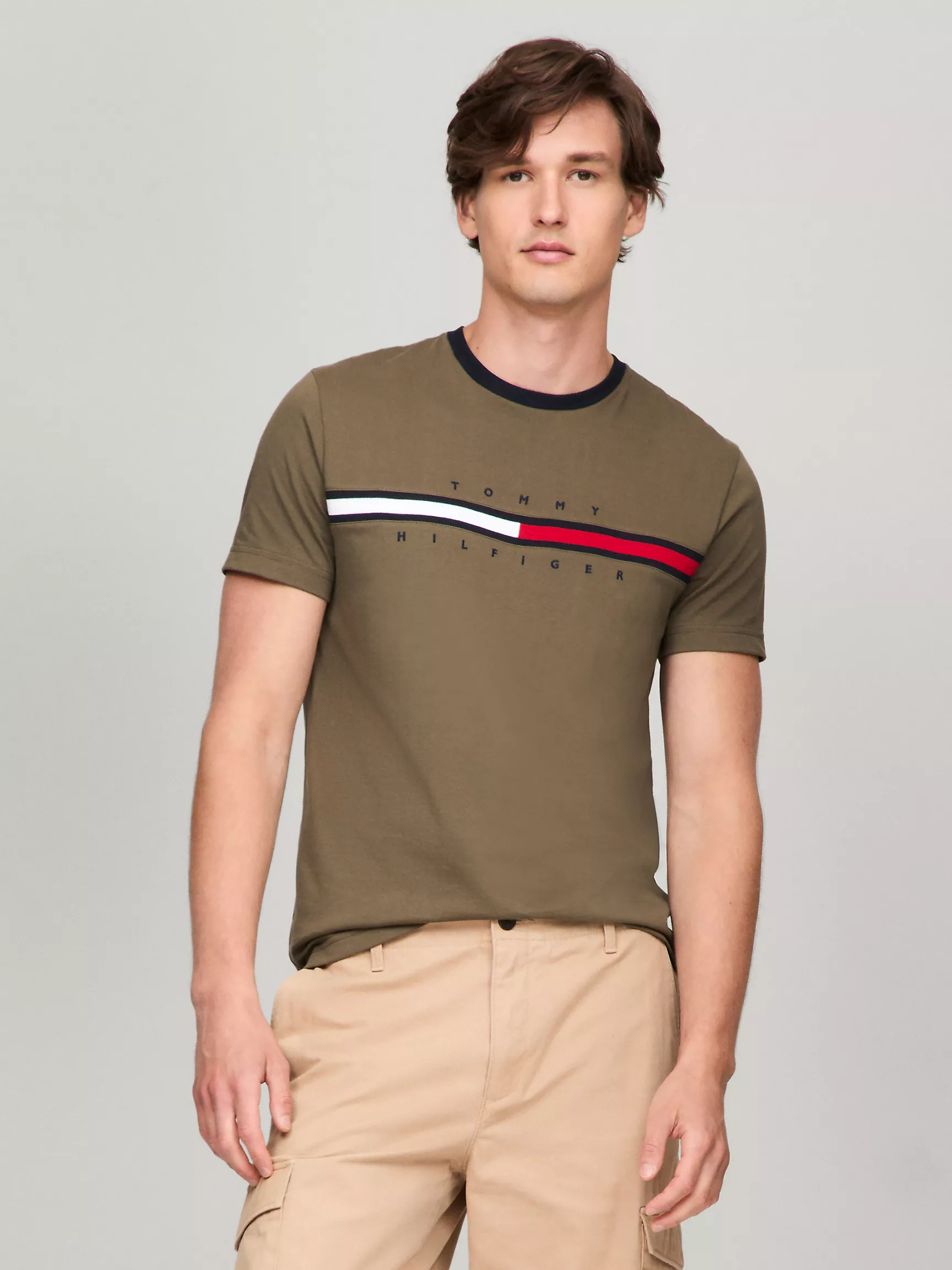 Мужская футболка Tommy Hilfiger, Футболка с вышитым логотипом флага