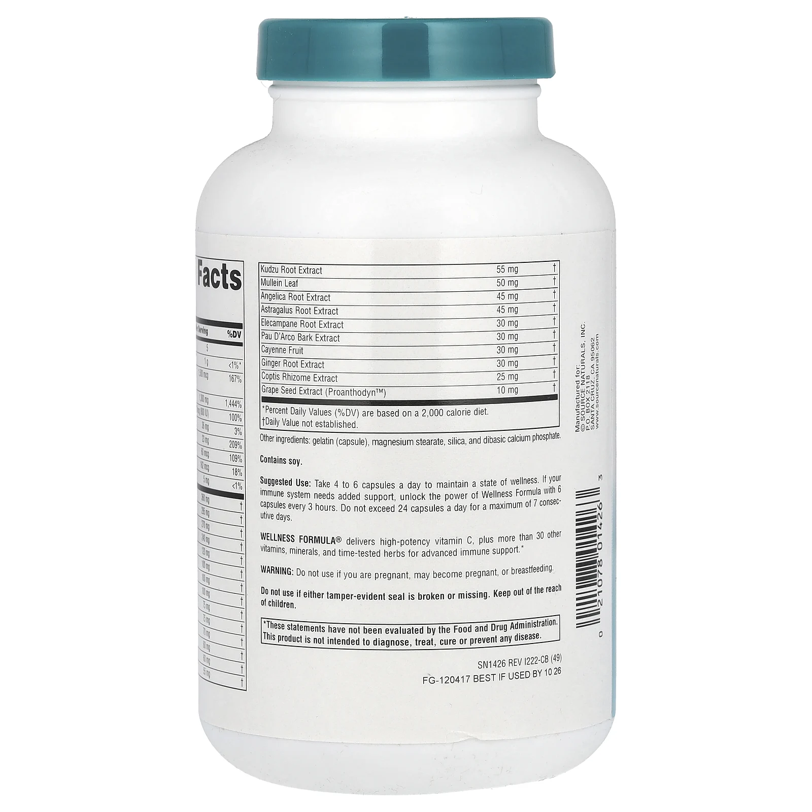 Source Naturals, Wellness Formula, улучшенная иммунная поддержка, 240 капсул