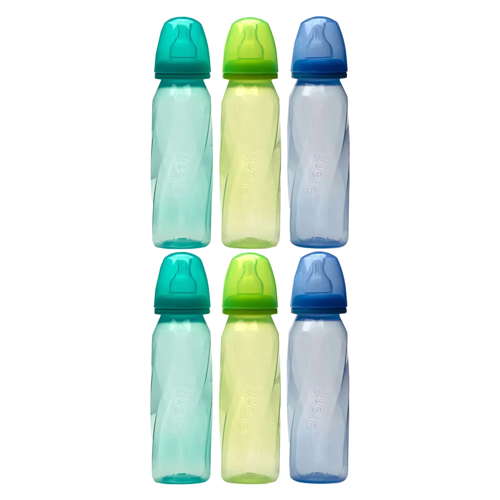 Evenflo Feeding, Тинт-флакон с вентиляцией + Twist, полипропиленовые, стандартные, от 0 месяцев, с медленным потоком, 6 флаконов по 240 мл (8 унций)