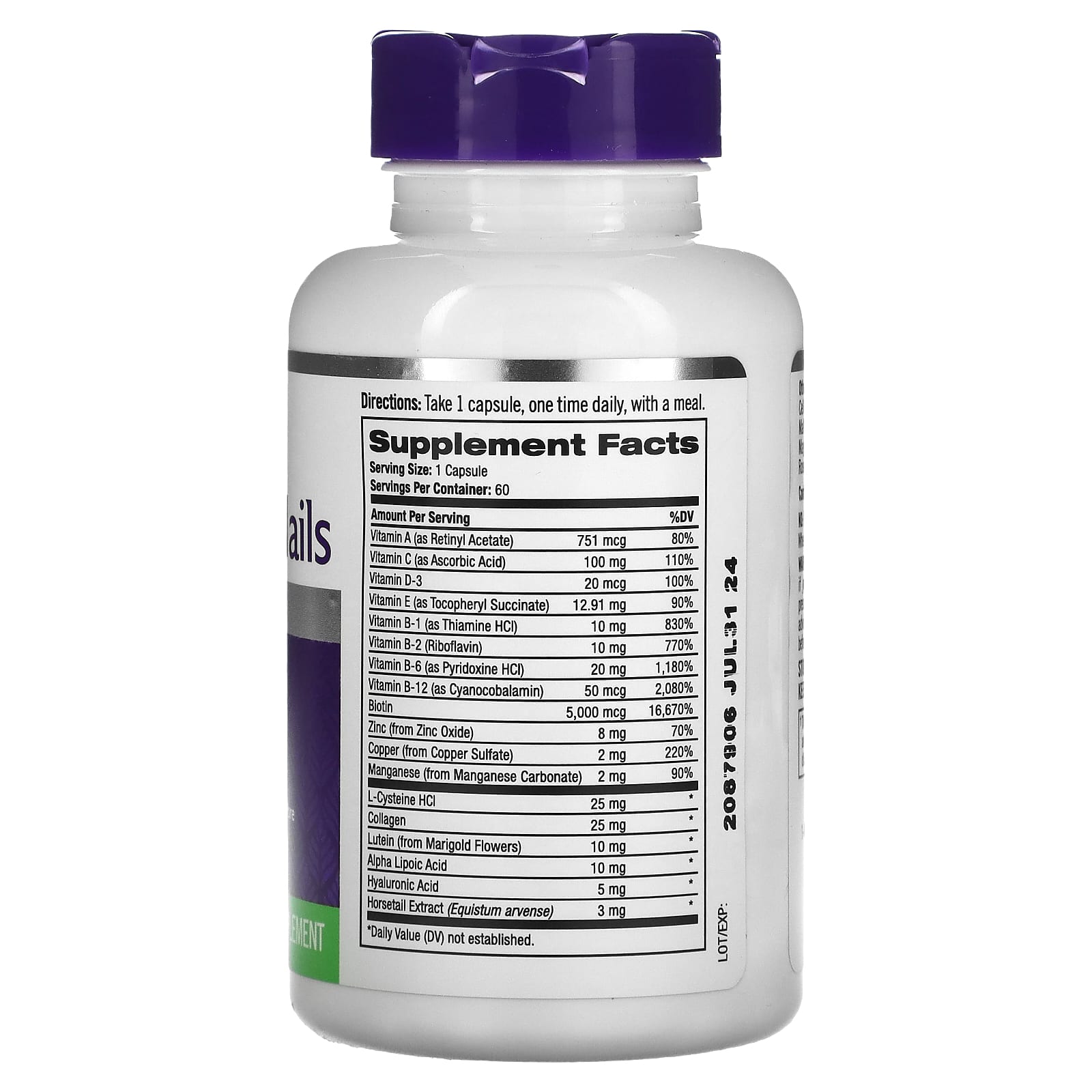 Natrol, добавка для здоровья кожи, волос и ногтей, совершенная красота, 60 капсул