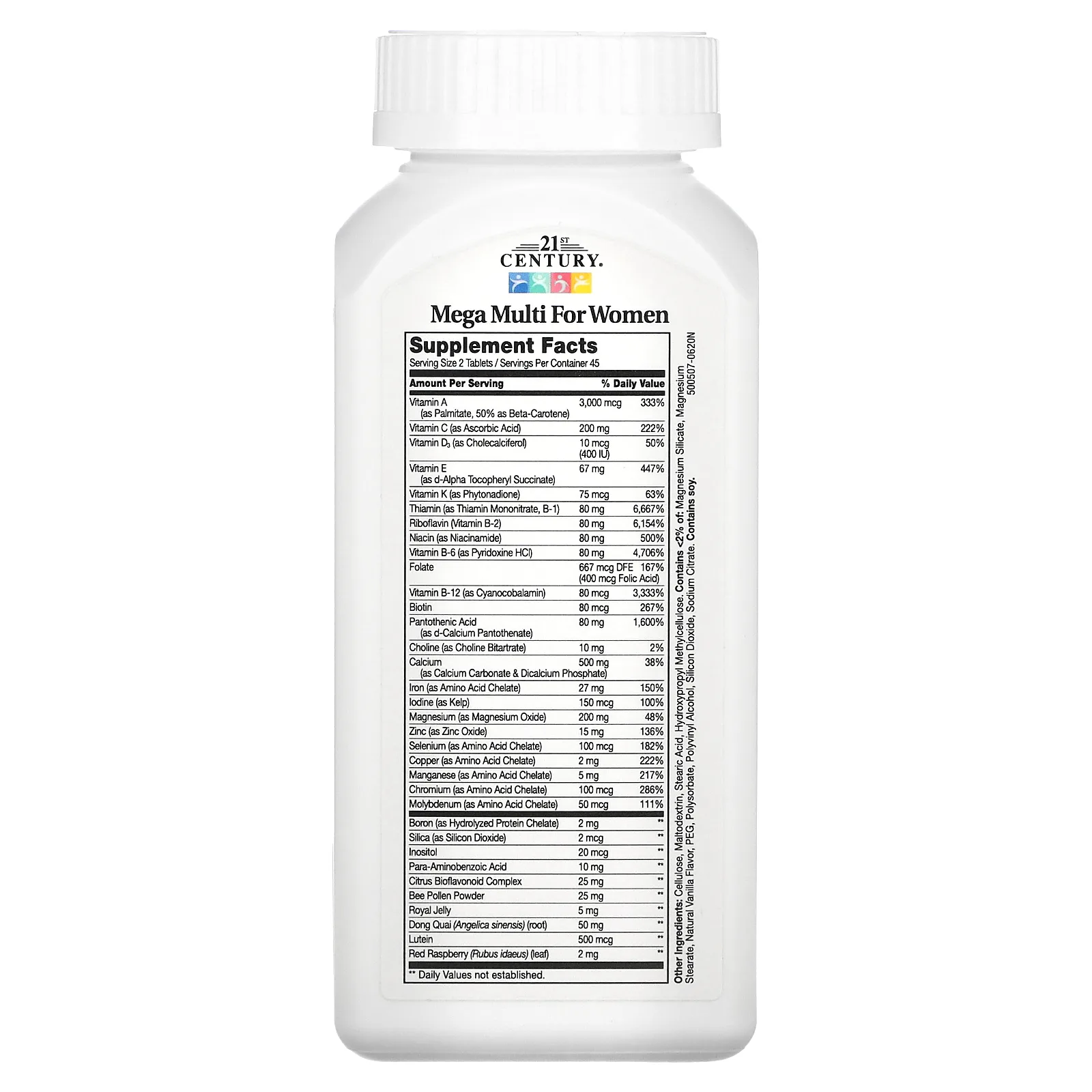21st Century, Mega Multi, мультивитамины и мультимикроэлементы для женщин, 90 таблеток