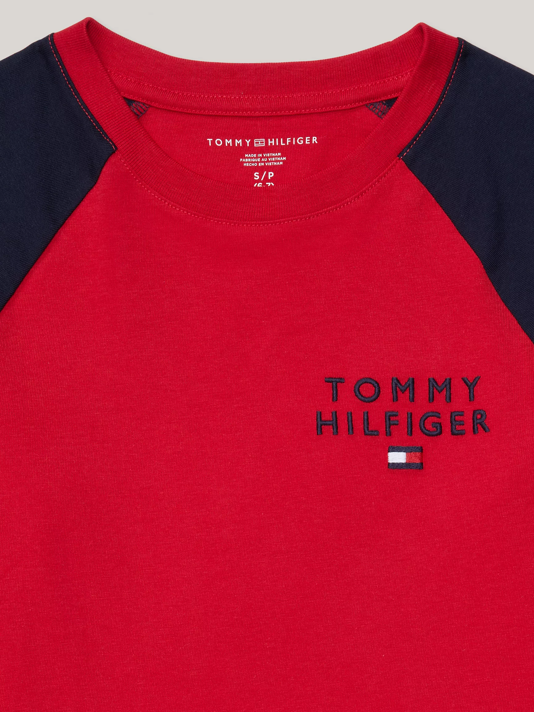 Футболка Tommy Hilfiger для мальчиков, Детская футболка с регланом в стиле colorblock