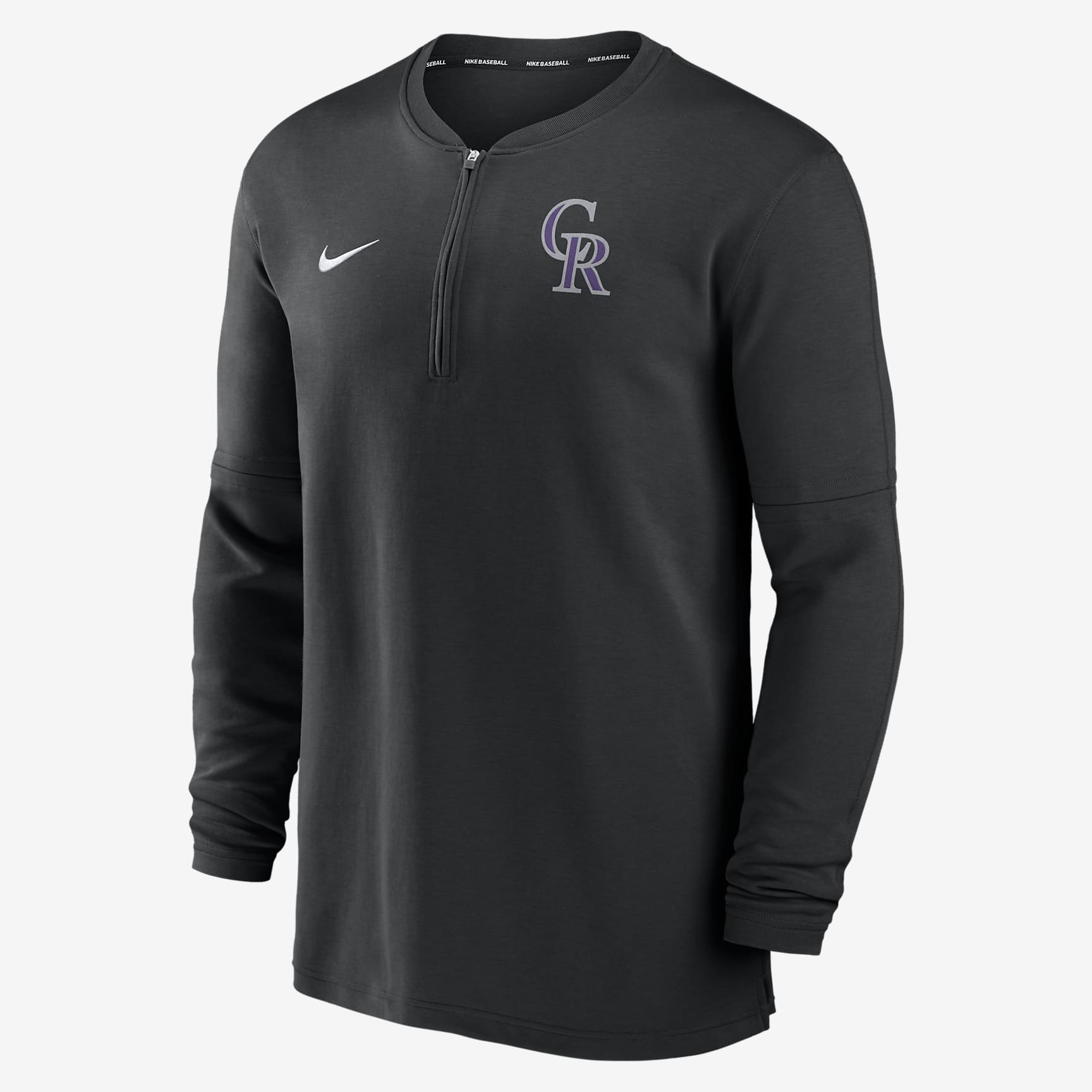 Colorado Rockies Authentic Collection Game Time Men's Nike Dri-FIT MLB 1/2-Zip Long-Sleeve Top
