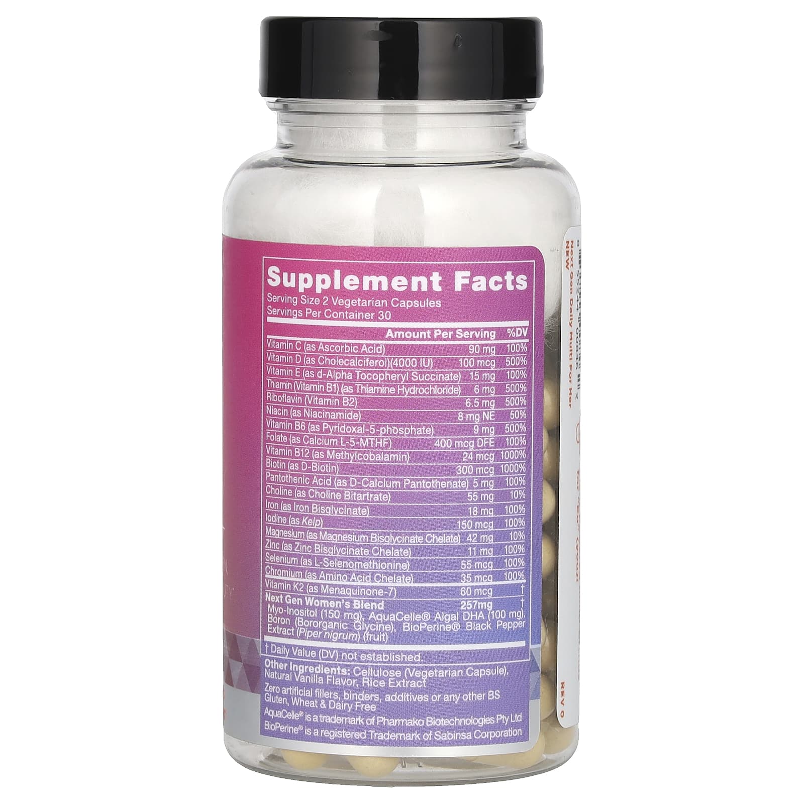 Eu Natural, Next Gen, мультивитамины для нее, 60 вегетарианских капсул