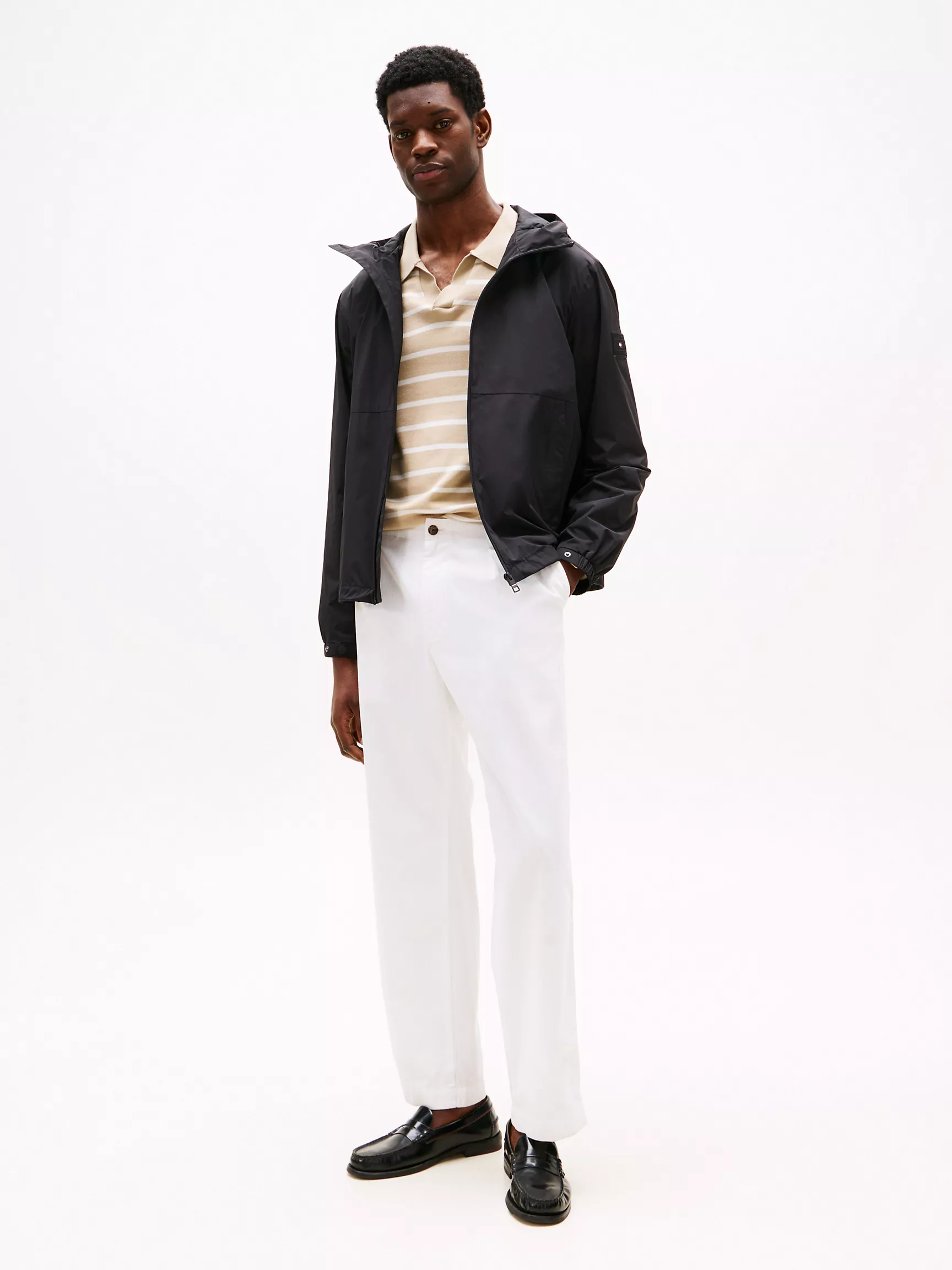 Мужская куртка Tommy Hilfiger, Ветровка с капюшоном и водоотталкивающим покрытием