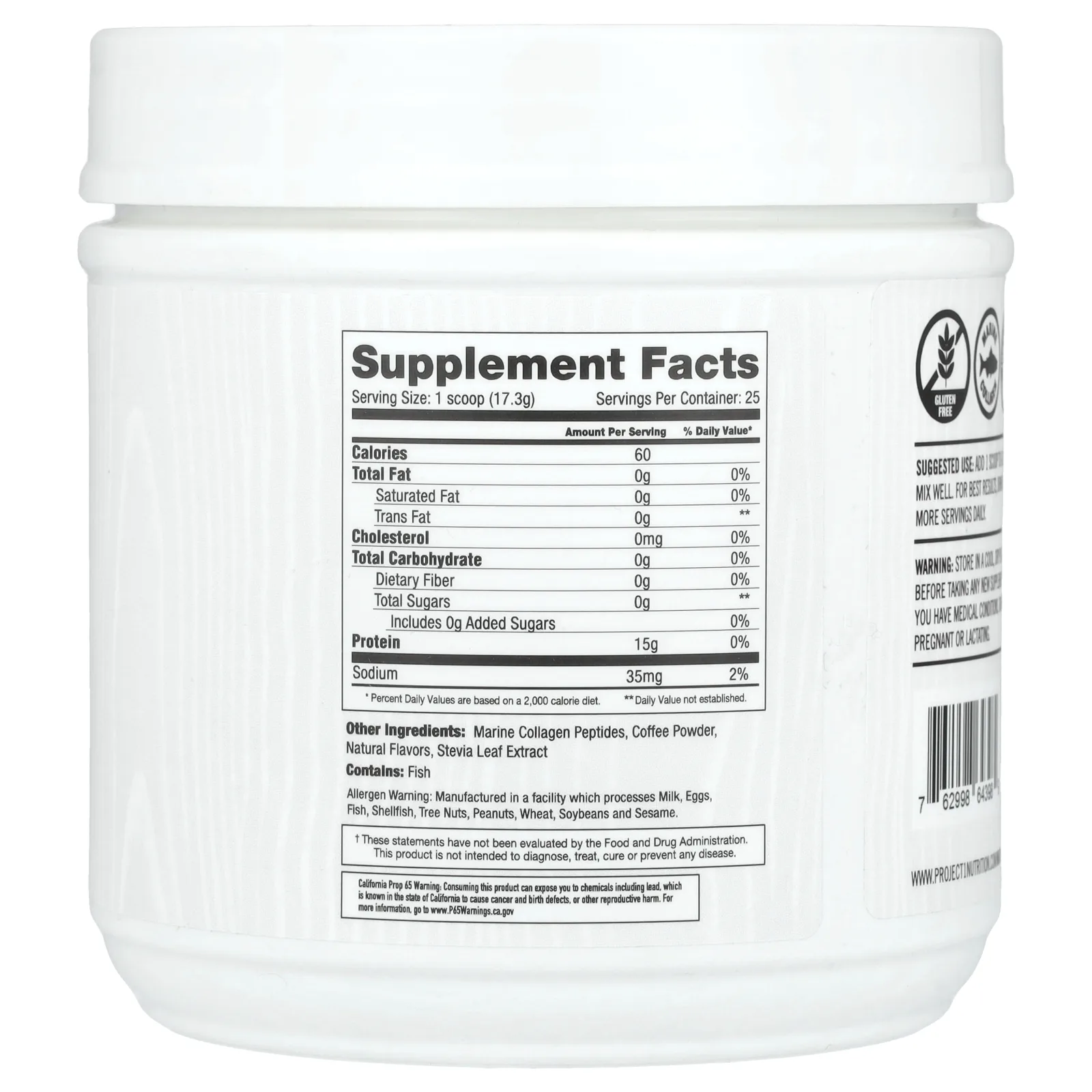 Martha Stewart Wellness, Морской оздоровительный коллаген, кофе, 432,5 г (15,27 унции)