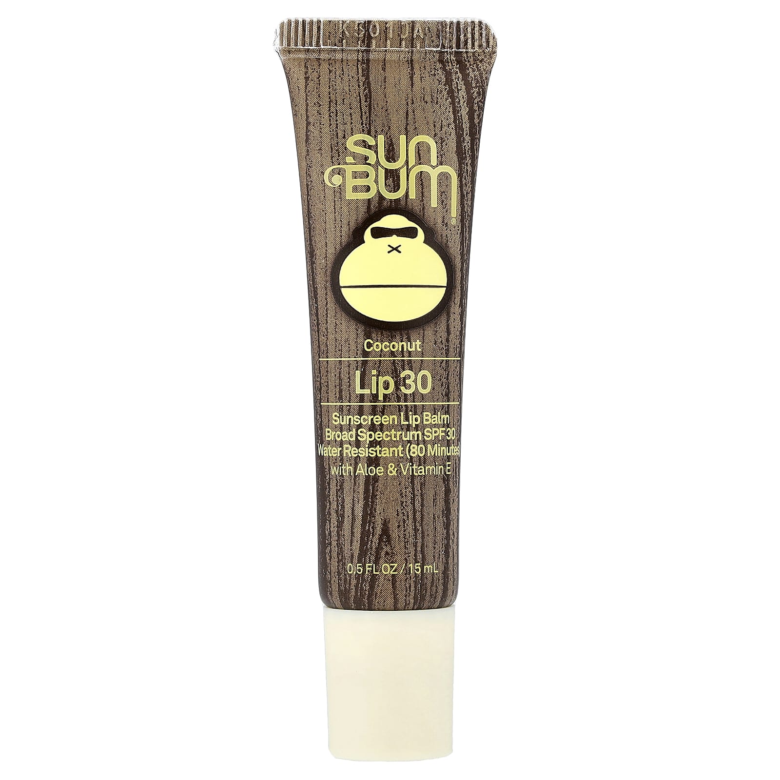 Sun Bum, солнцезащитный бальзам для губ, SPF 30, кокос, 15 мл (0,5 жидк. унции)