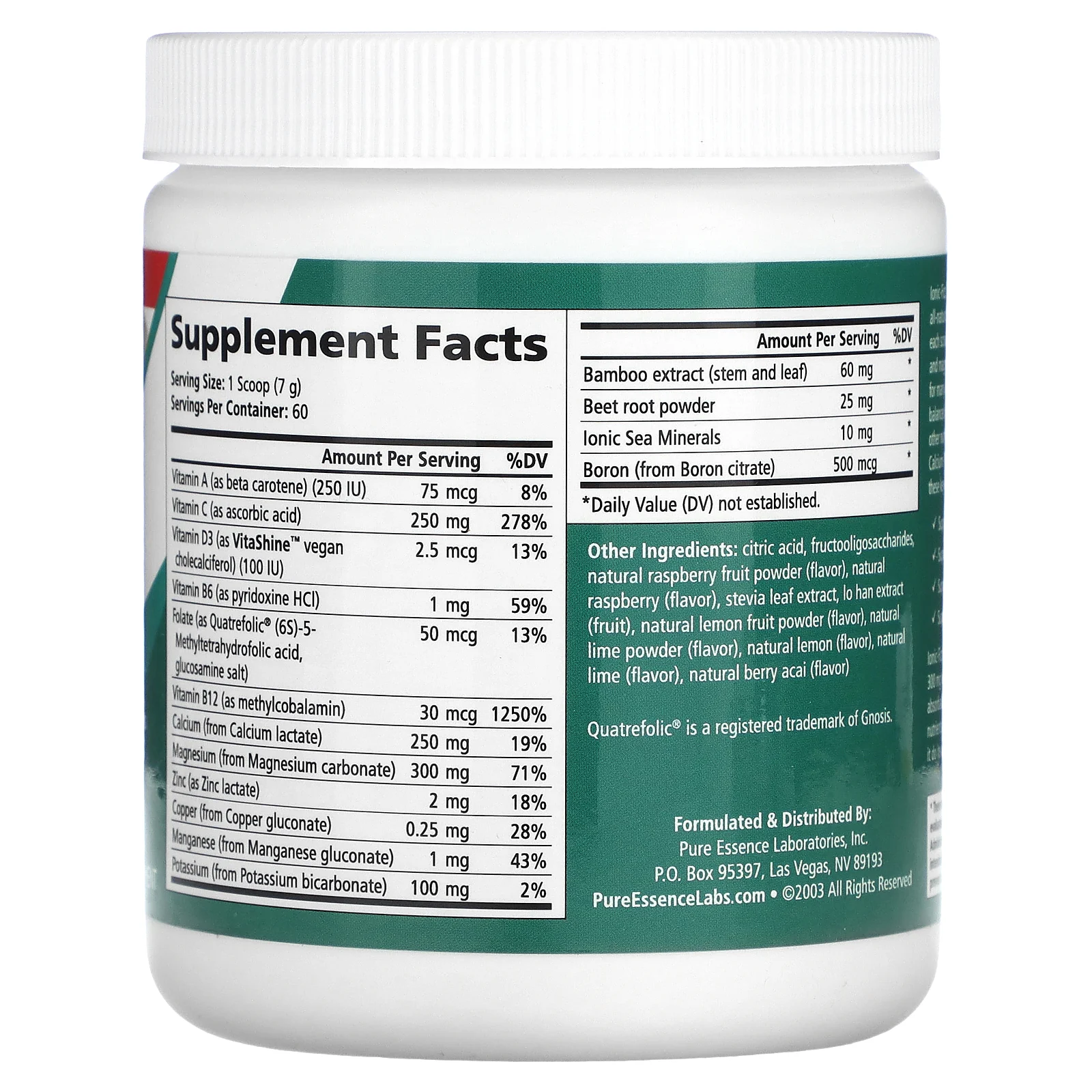 Pure Essence, Ionic-Fizz Calcium Plus, со вкусом малинового лимонада, 420 г (14,82 унции)