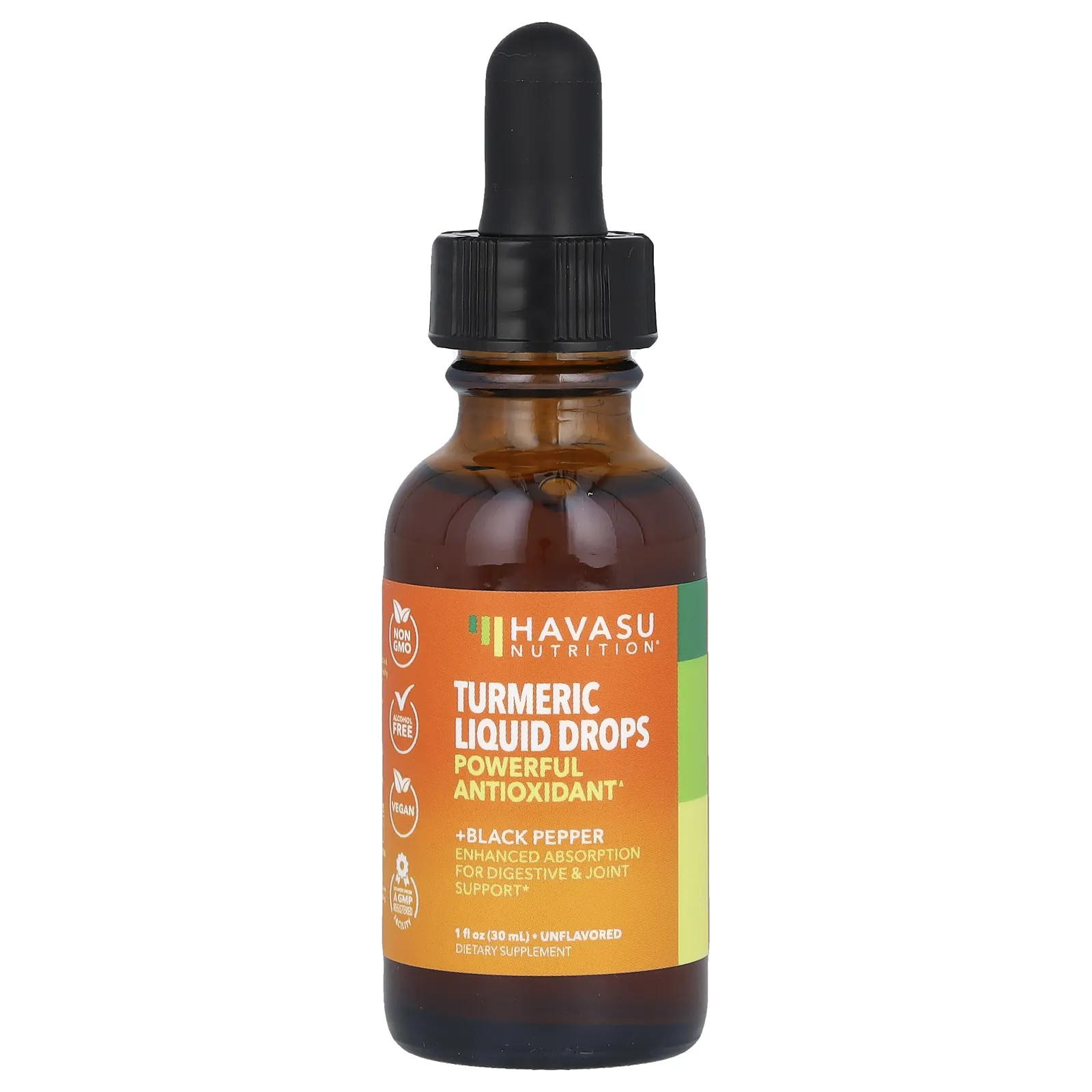 Havasu Nutrition, жидкие капли из куркумы, без добавок, 30 мл (1 жидк. унция)