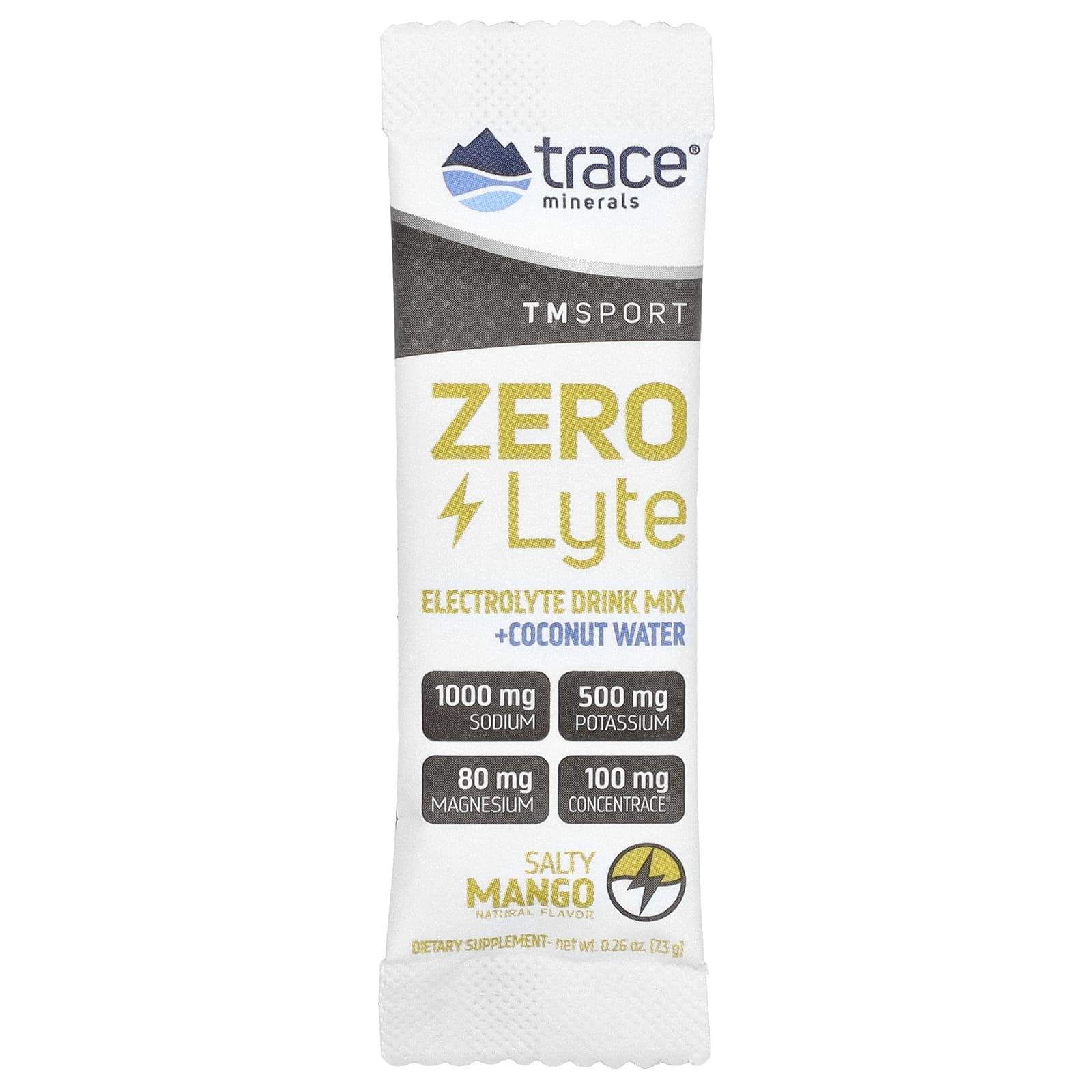 Trace Minerals ®, TM Sport, ZeroLyte, смесь для приготовления напитка с электролитами и кокосовой водой, разнообразный набор, 12 пакетиков, 87,9 г (3,2 унции)