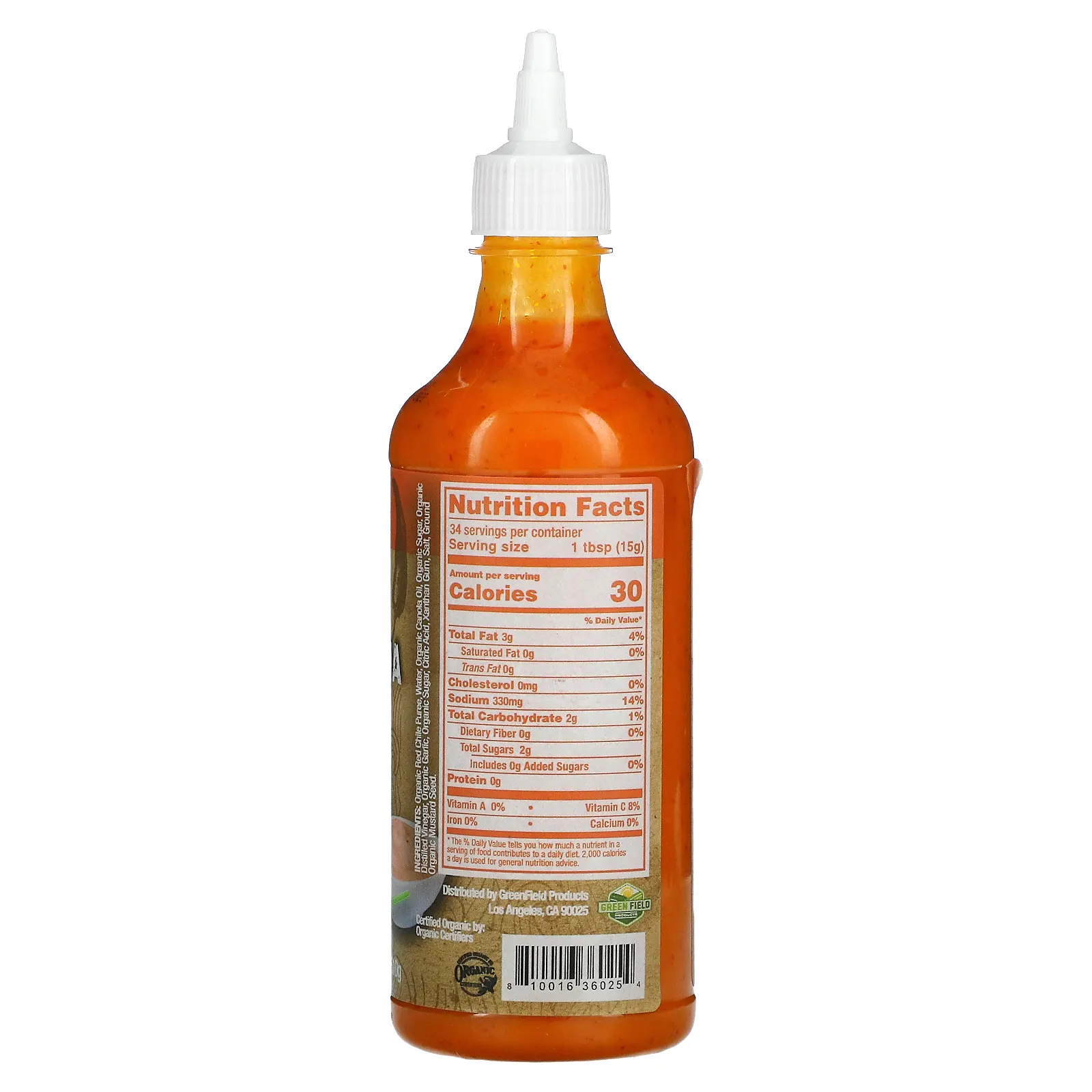 Nature's Greatest Foods, Органический соус шрирача с майонезом, 510 г (18 унций)