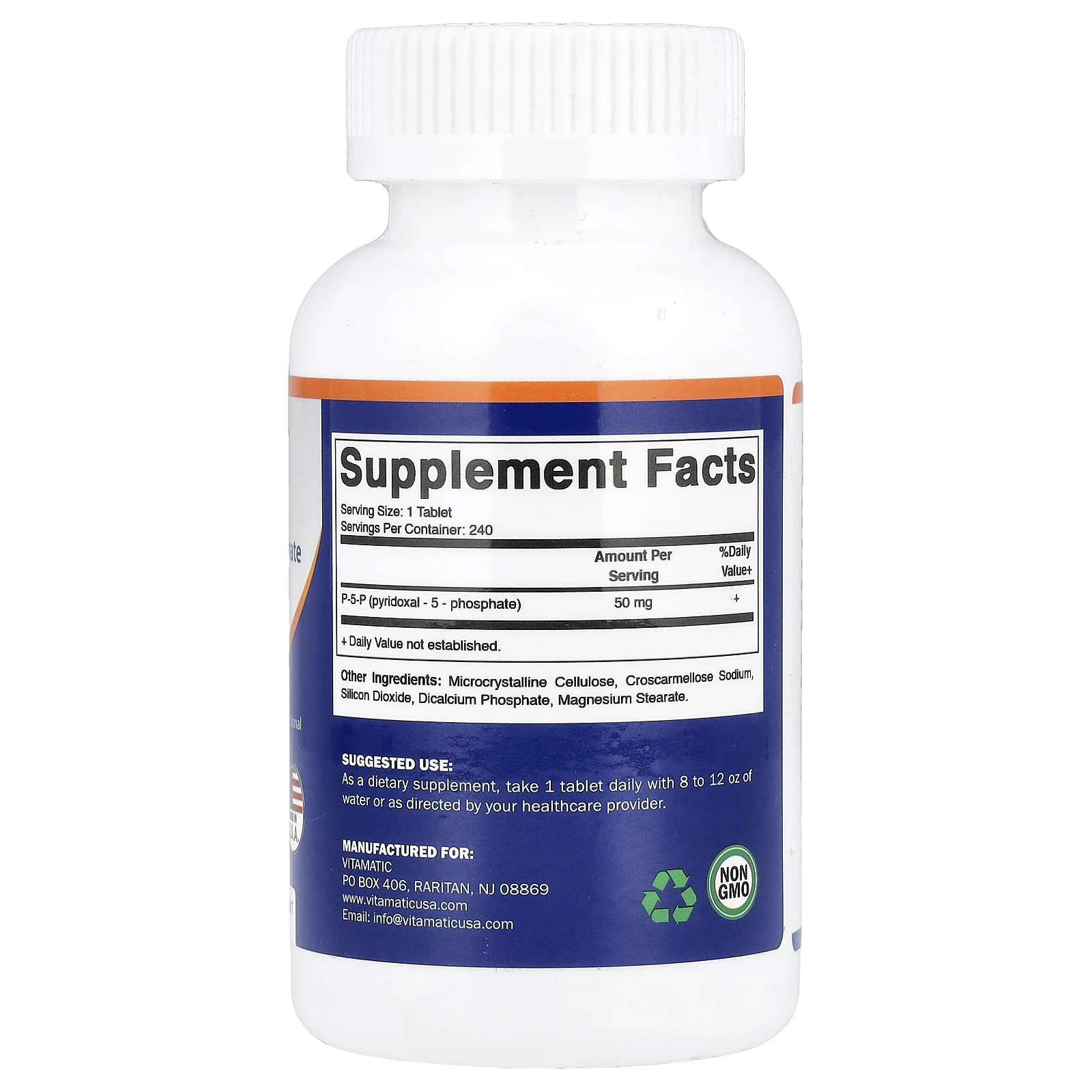 Vitamatic, P-5-P, 50 мг, 240 таблеток