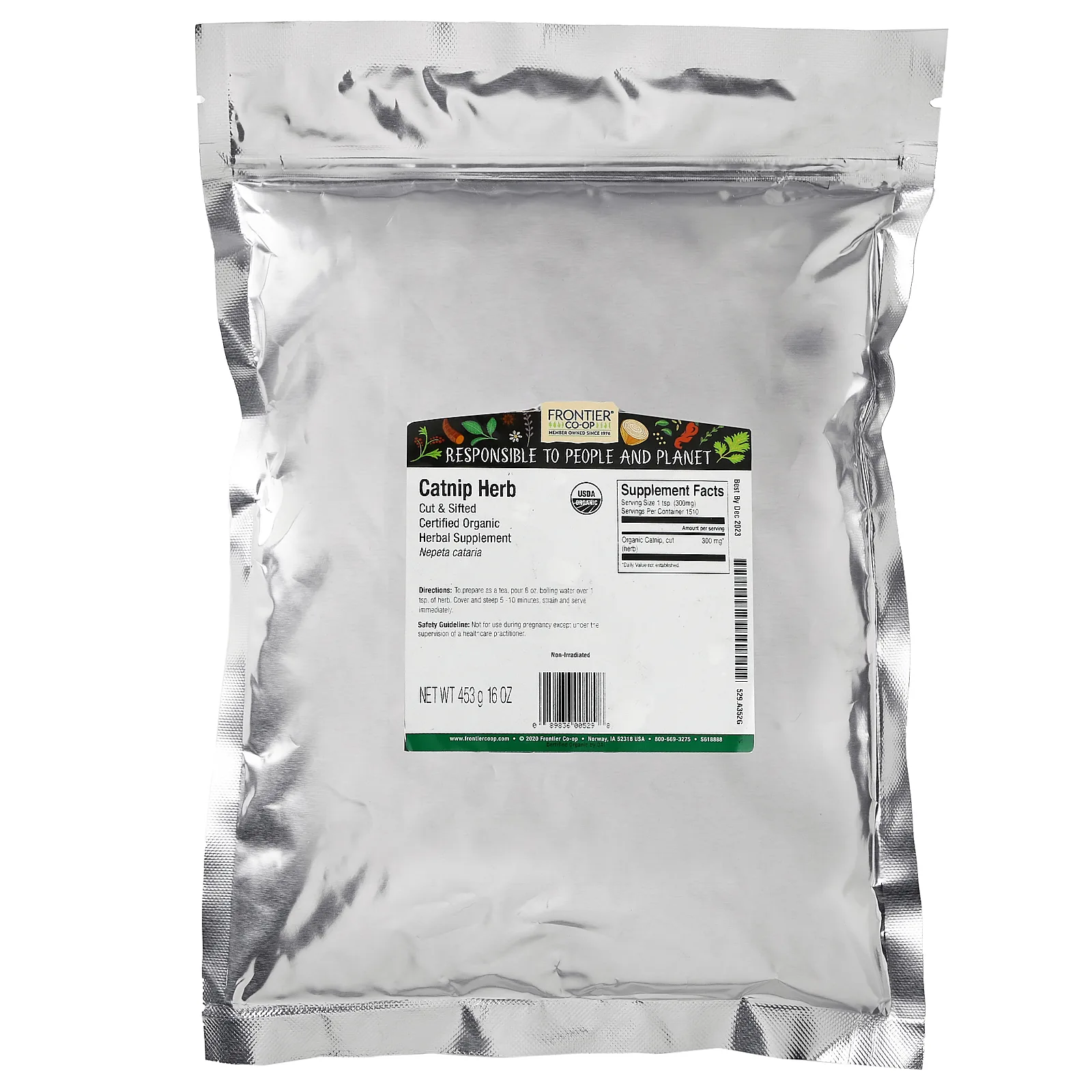 Frontier Co-op, Кошачья мята и травы, 453 г (16 унций)