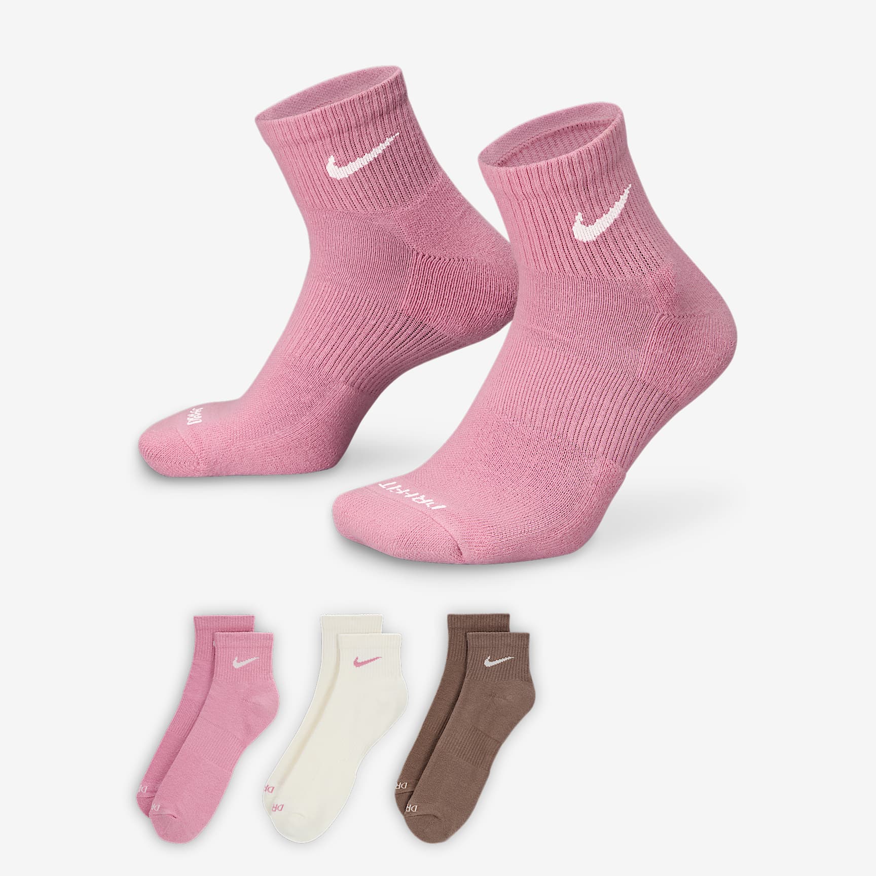 Nike Everyday Plus Cushioned Training Ankle Socks (3 Pairs)