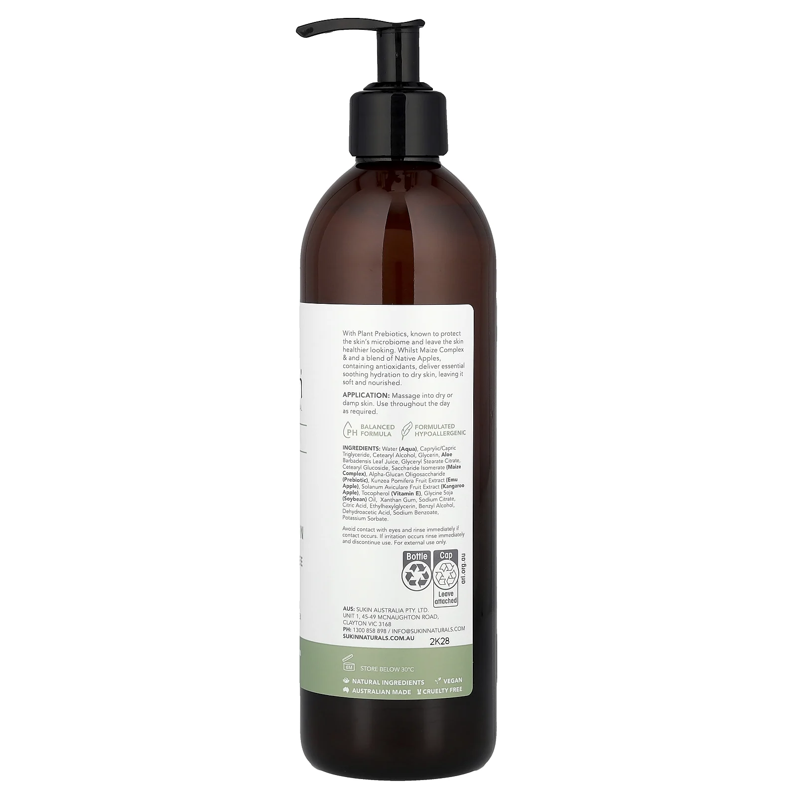 Sukin, Skin Relief, лосьон для тела, для чувствительной, проблемной кожи, без отдушек, 500 мл (16,91 жидк. Унции)