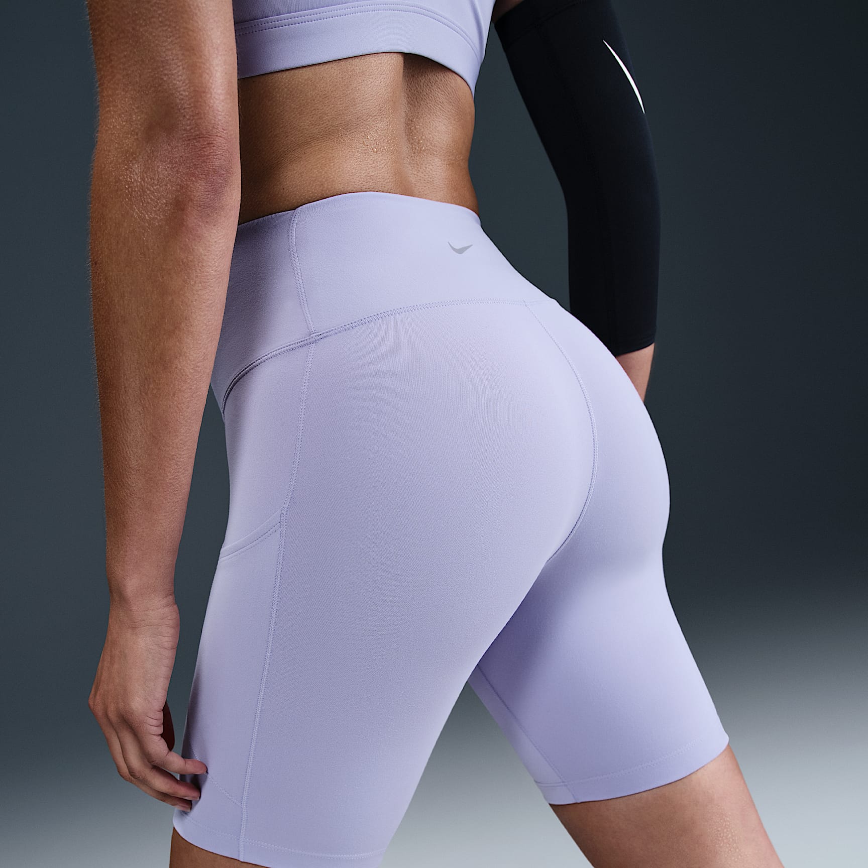 Nike One Women's High-Waisted 8" Biker Shorts with Pockets