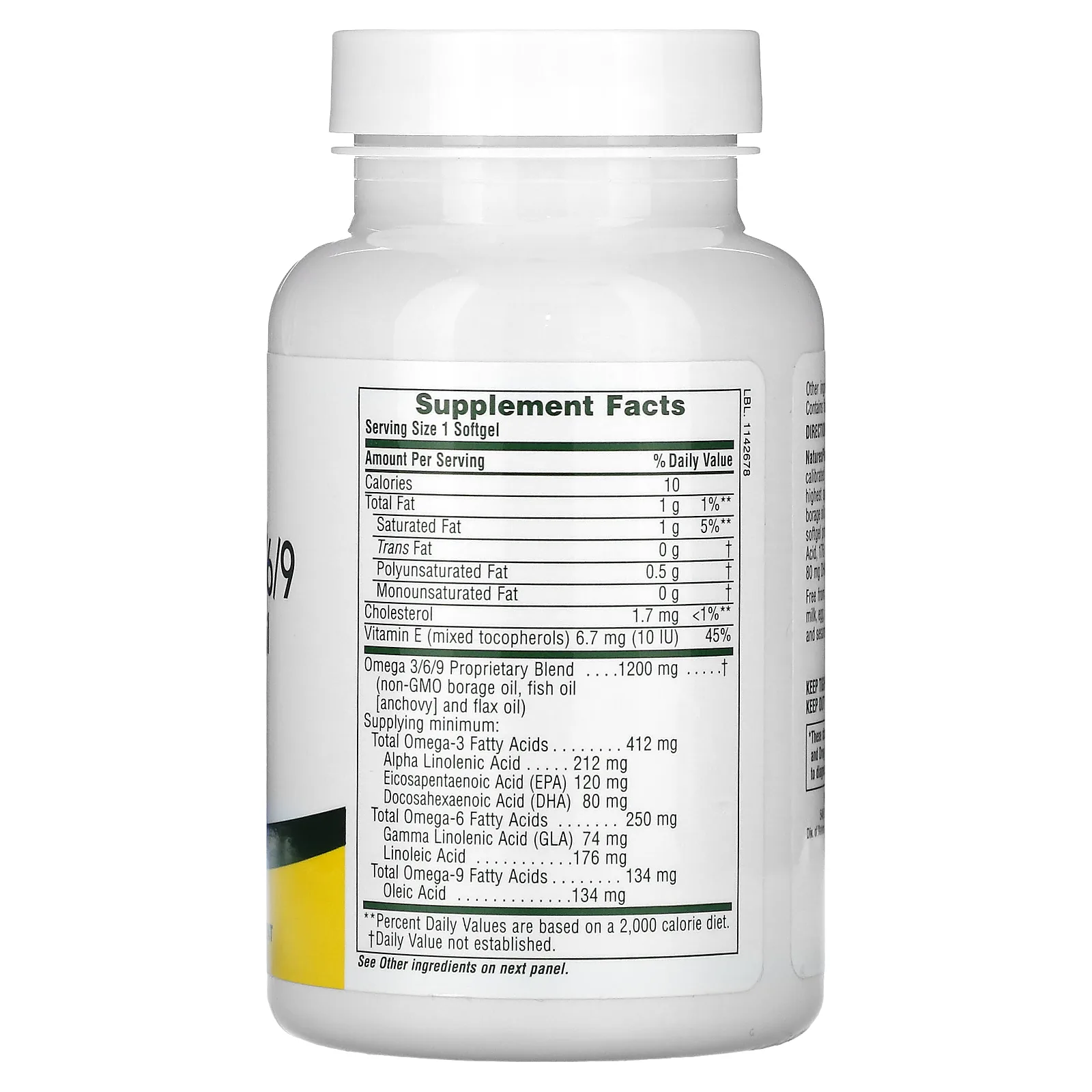 NaturesPlus, Ultra Omega 3/6/9, масло бурачника, рыбное и льняное масло, 60 мягких таблеток