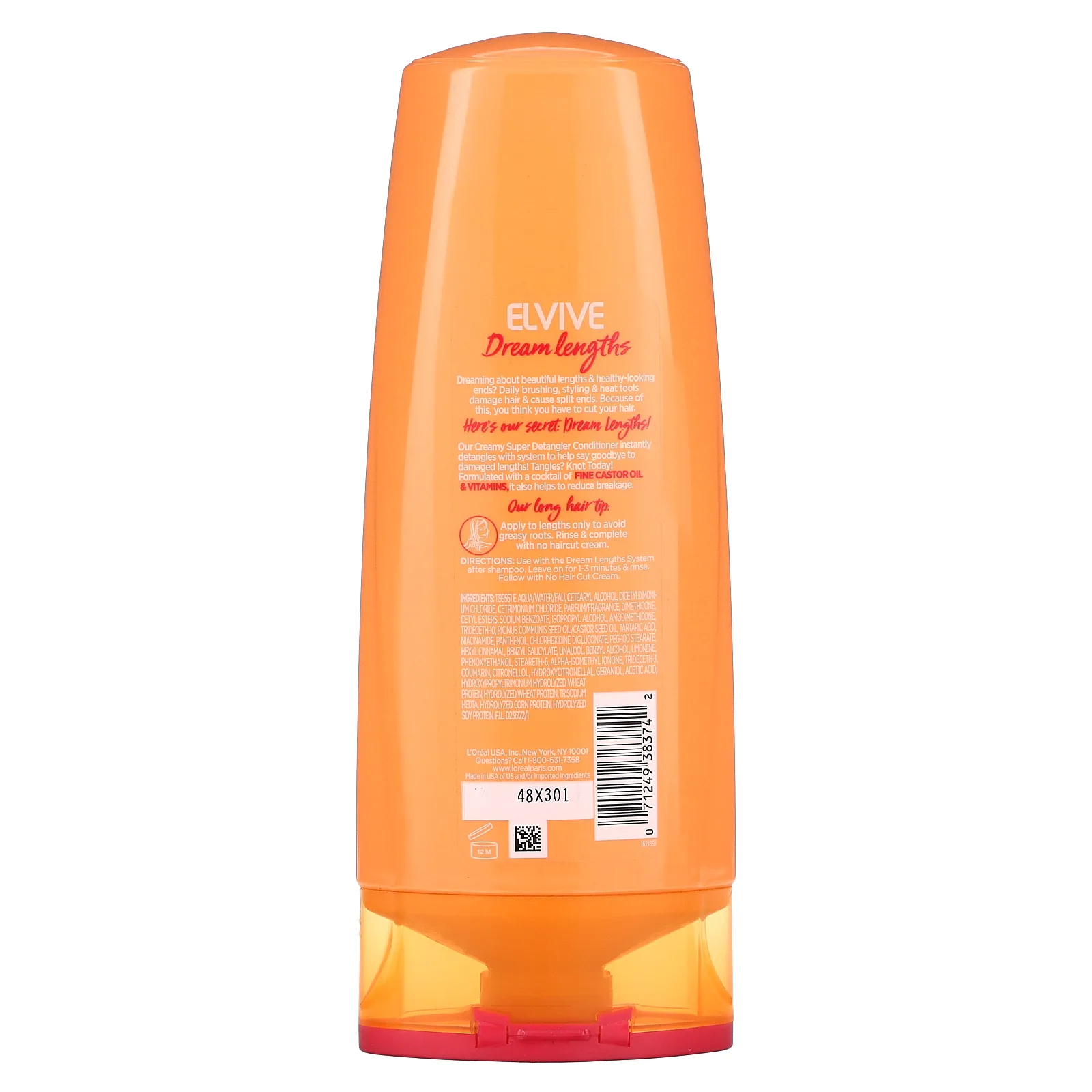L'Oréal, Elvive, Dream Lengths, кондиционер для расчесывания волос, 375 мл (12,6 жидк. Унции)