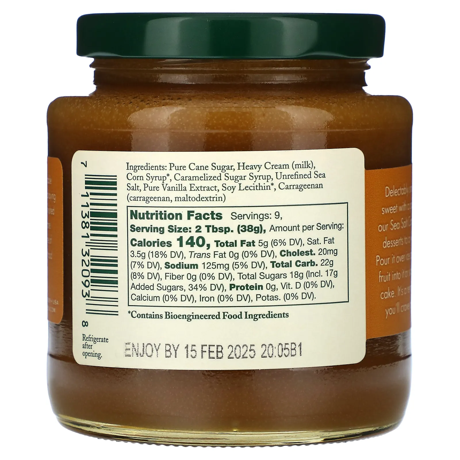 Stonewall Kitchen, карамельный соус с морской солью, 347 г (12,25 унции)